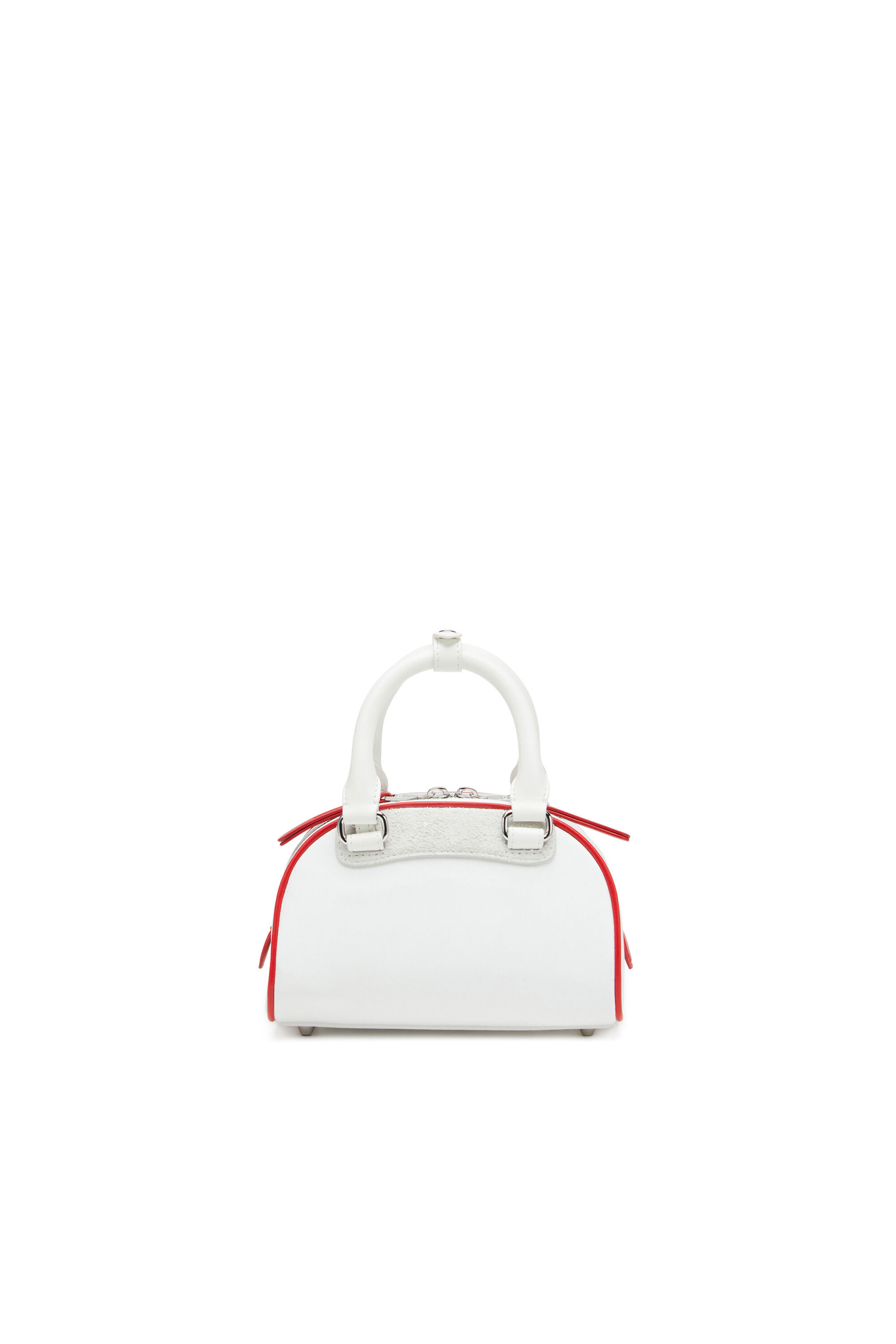 Diesel - 1DR DOME CROSSBODY, Female's Colour-block mini bowling bag in White - 3