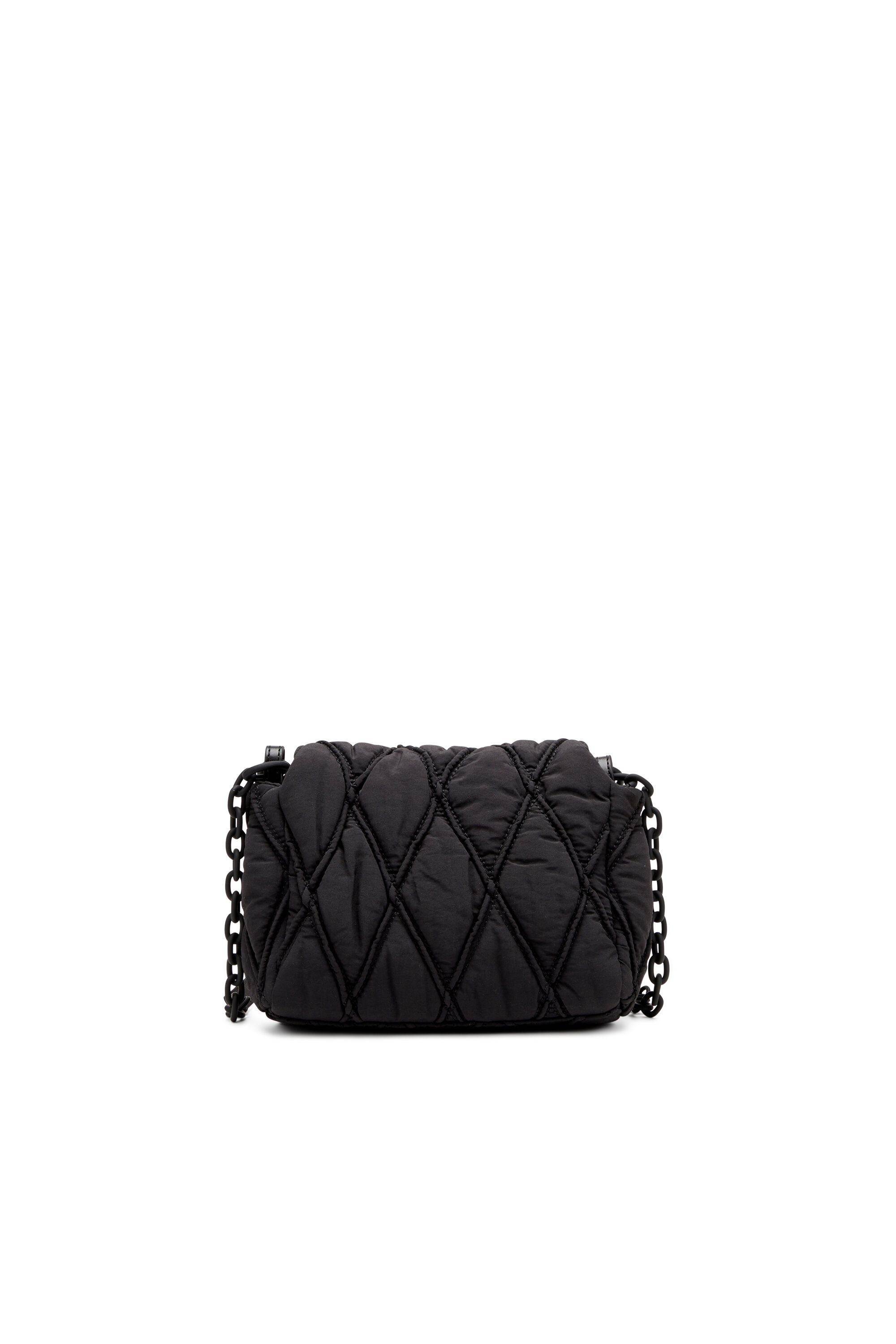 Diesel - CHARM-D SHOULDER S, Female's Charm-D-S-Small shoulder bag in quilted nylon in Black - 3