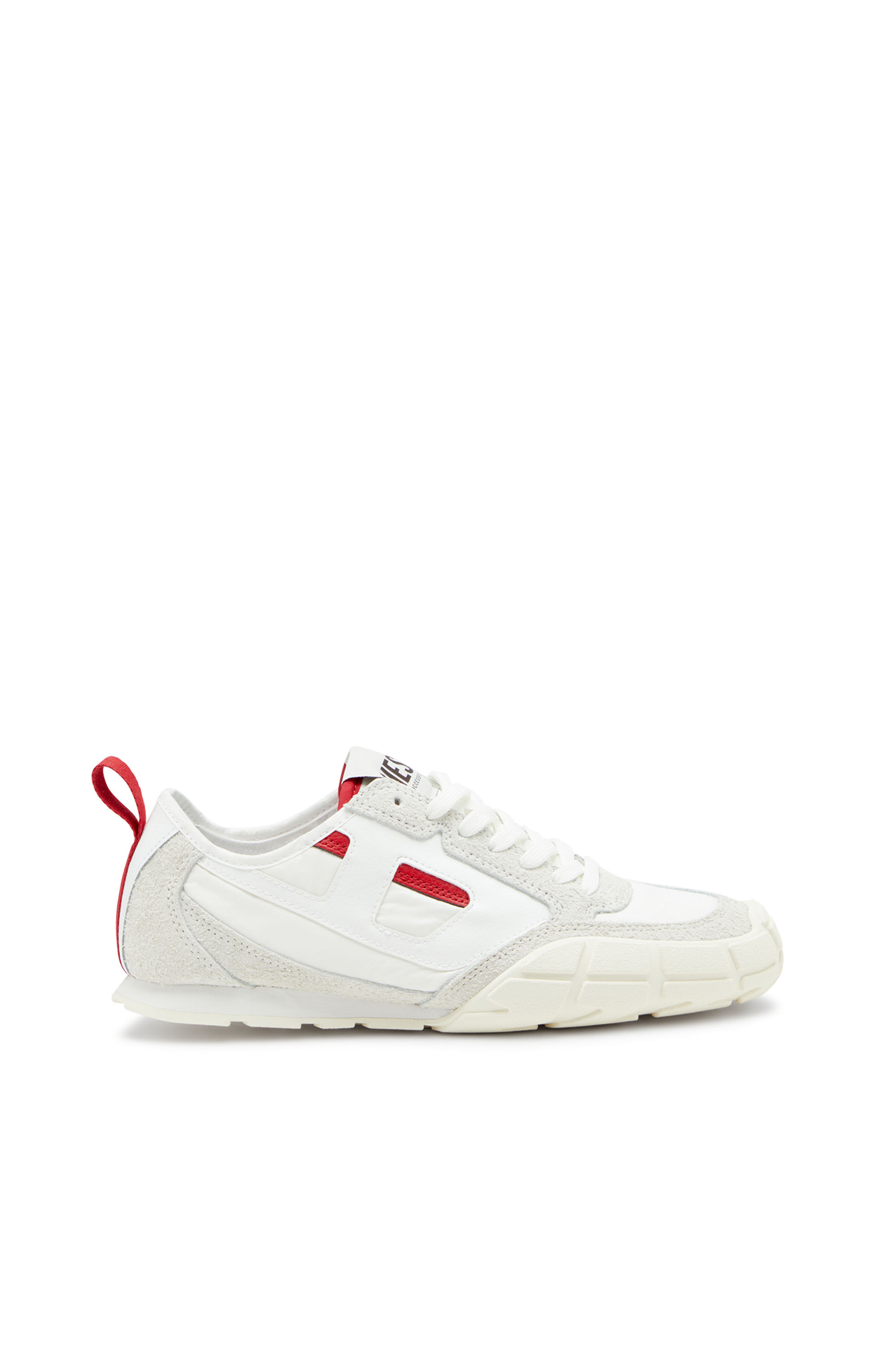 Diesel - S-PAGODHA LOW W, Female's S-Pagodha-Sneakers in leather, suede and ripstop in White/Red - 1
