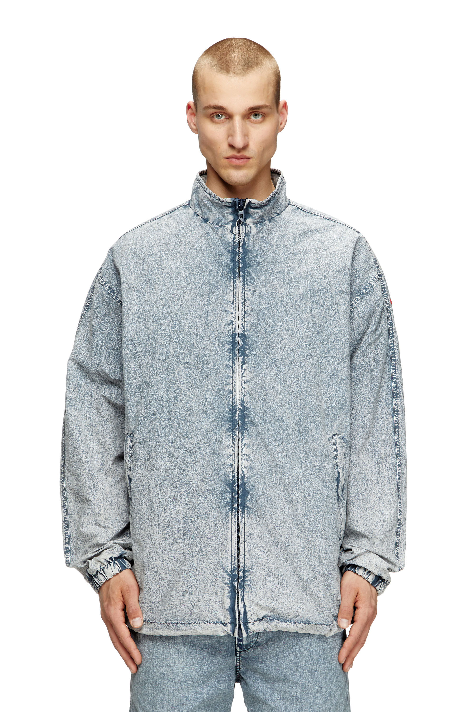 Diesel - J-WILSON, Male's Jacket in recycled nylon taslan in Light Blue - 3