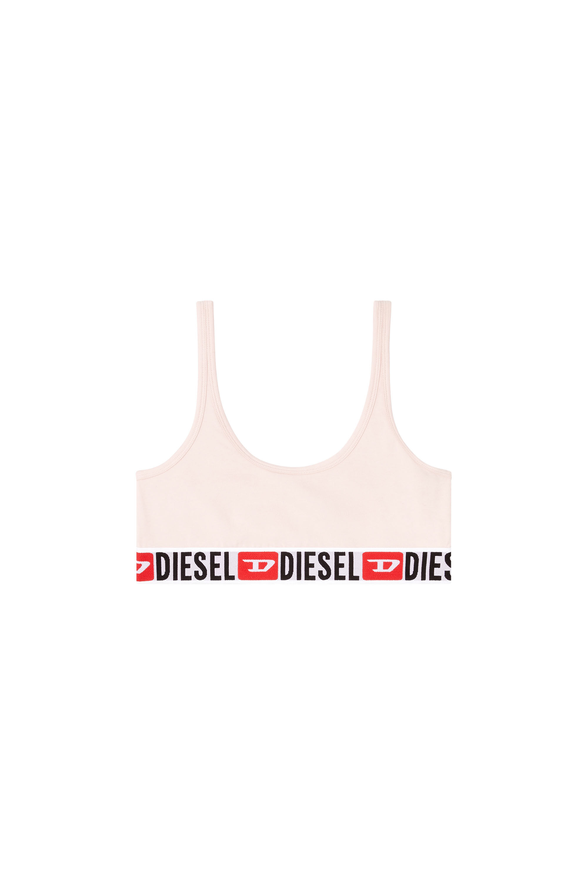 Diesel - UFSB-ORIBA, Female's Bralette with logo band in Pink - 4