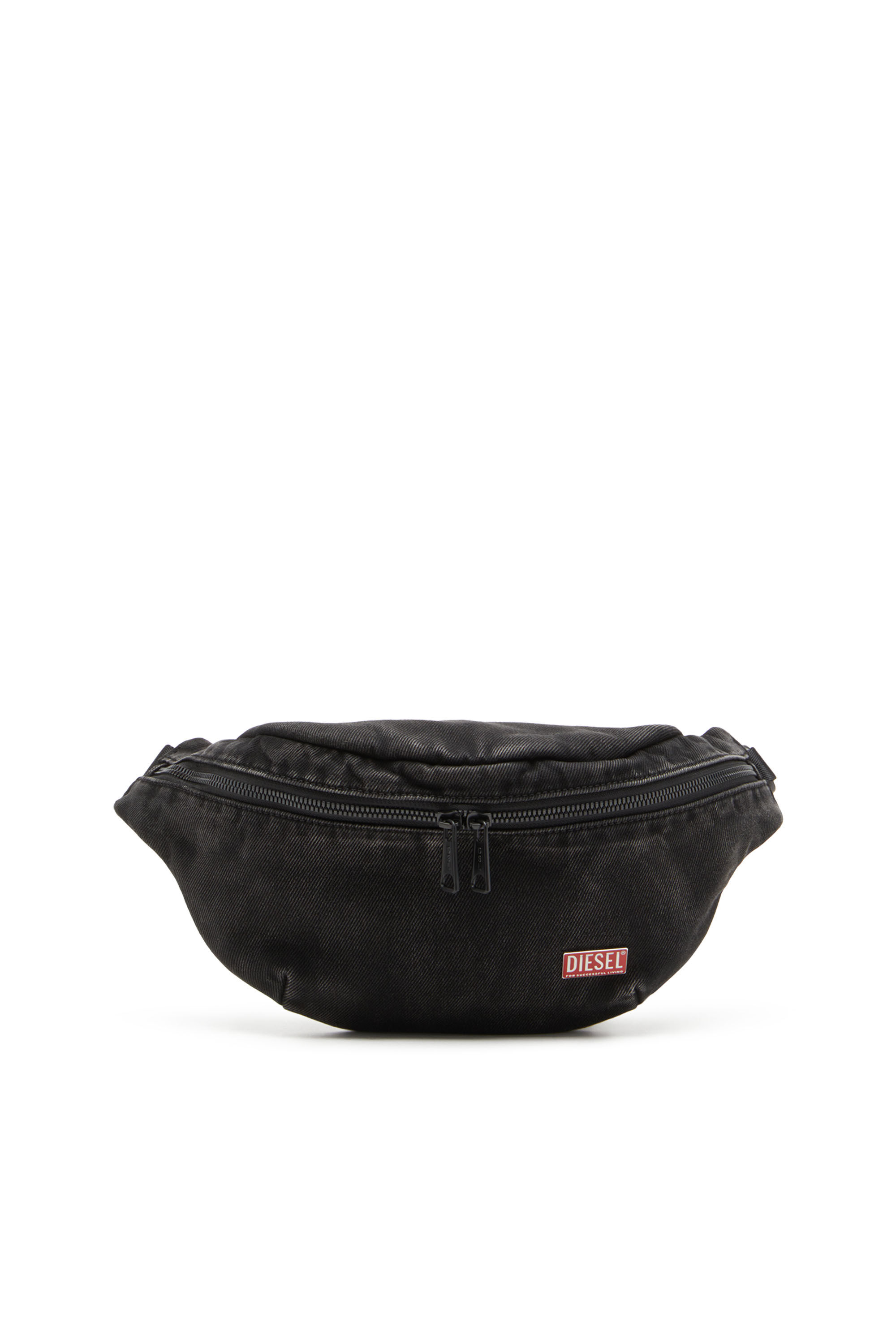 Diesel - UTLT BELTBAG, Utlt Beltbag-Sac banane en denim effet nuage Homme in Noir - 1