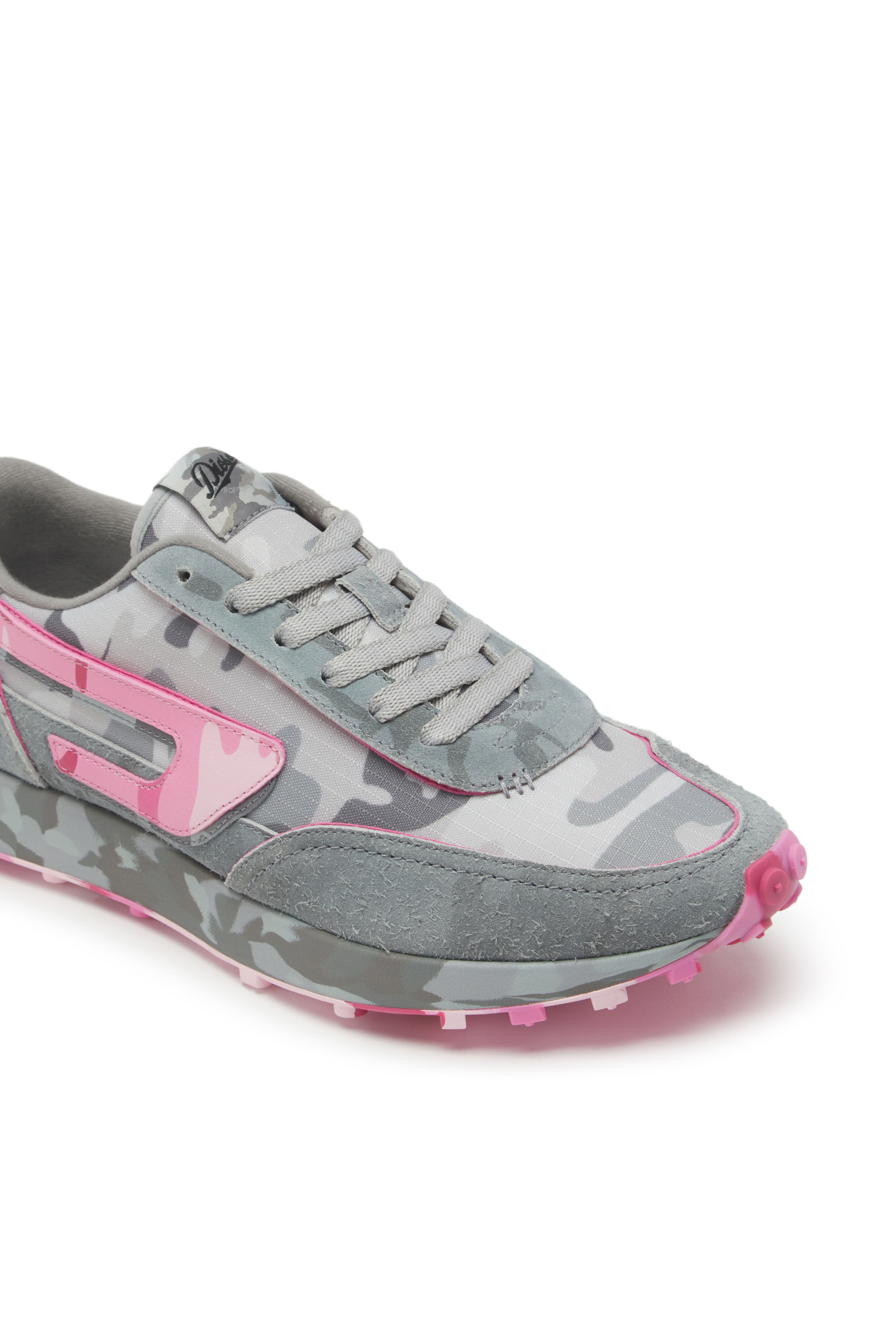 Diesel - S-RACER LC W, Female's S-Racer Lc W - Low-top sneaker with camo print in Grey/Pink - 6