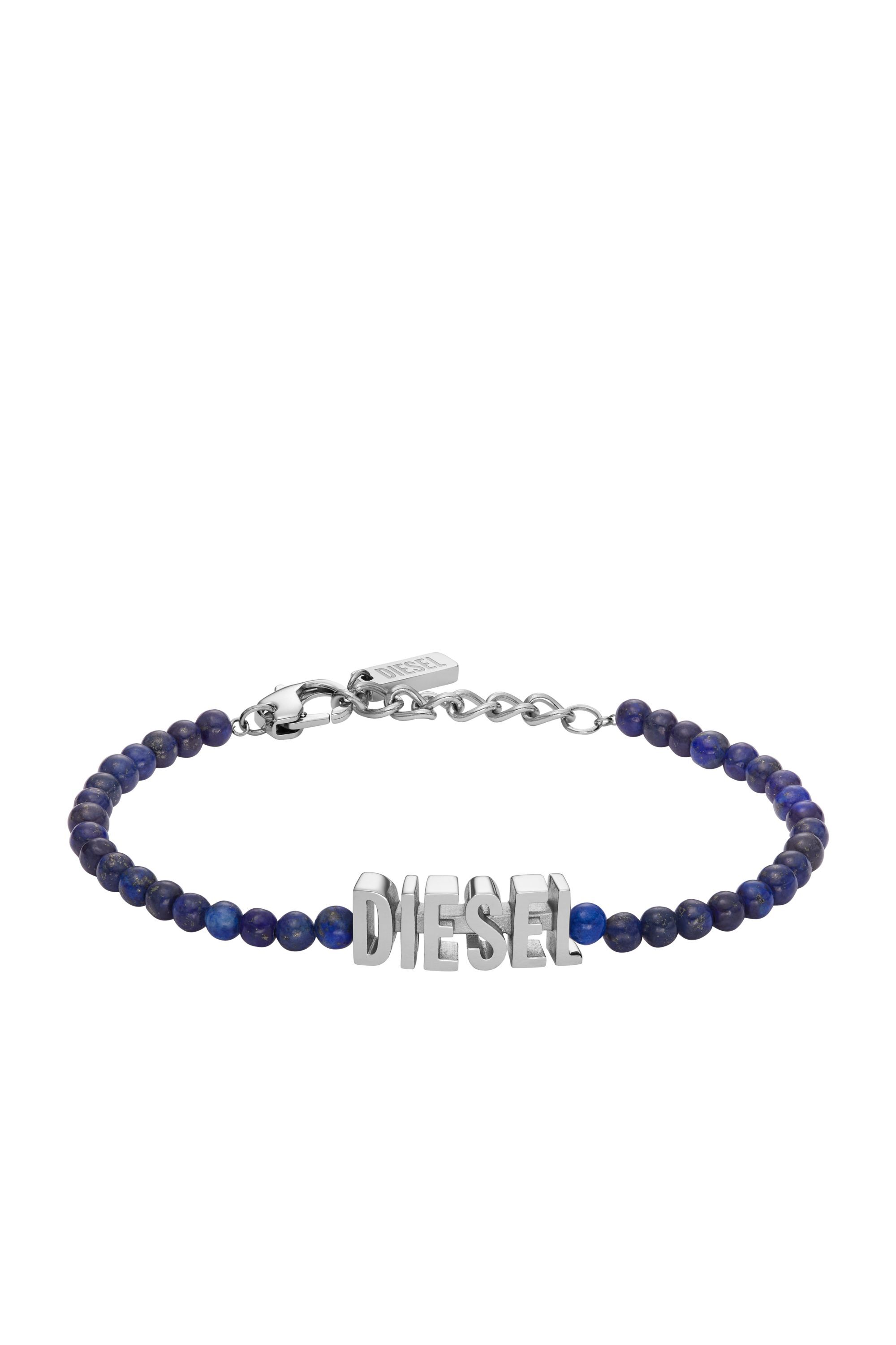 Diesel - DX1544040 JEWEL, Bracelet en perles d'agate bleues Mixte in Bleu - 1