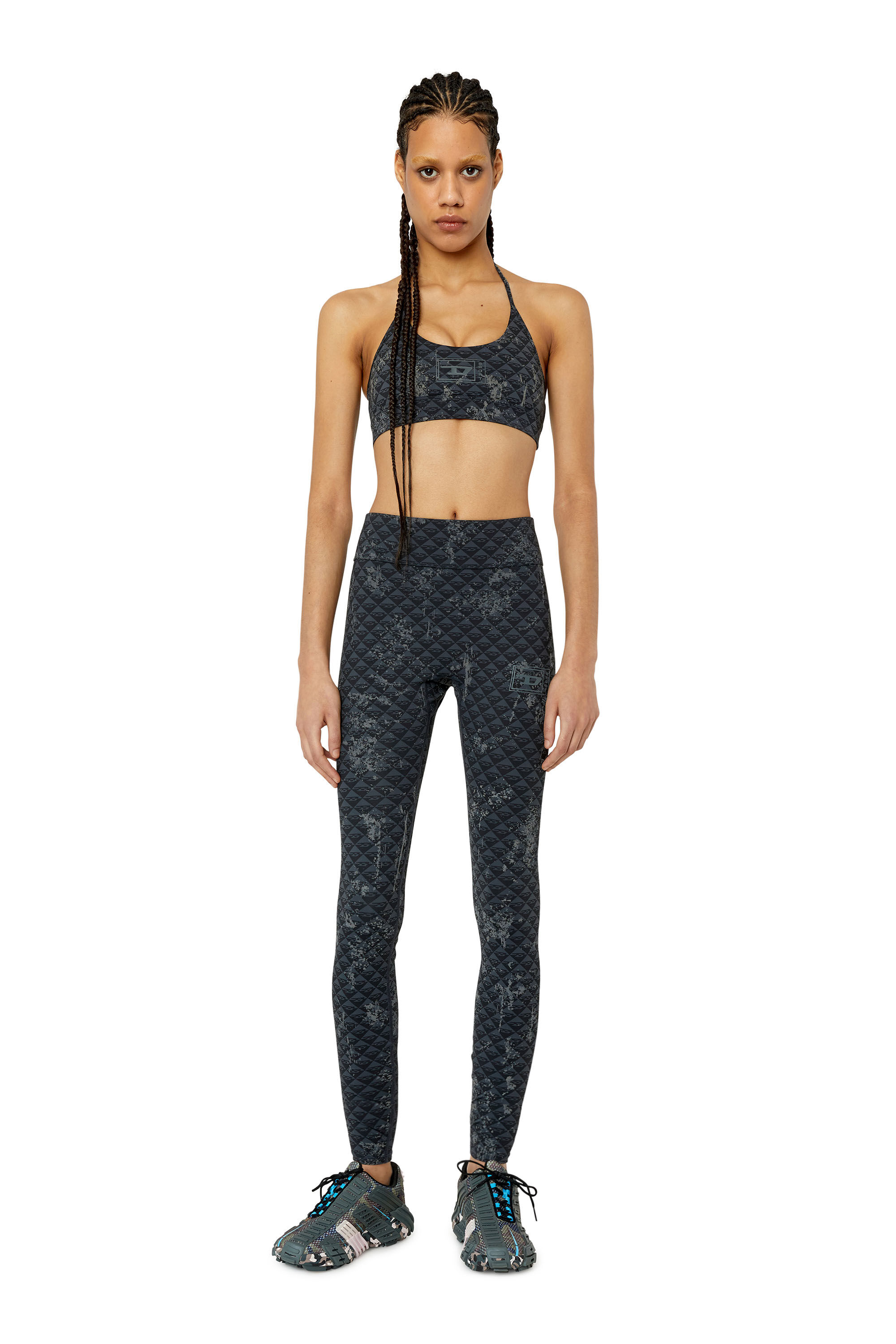 AWSB JONAS WT41 Woman Leggings with monogram motif Diesel
