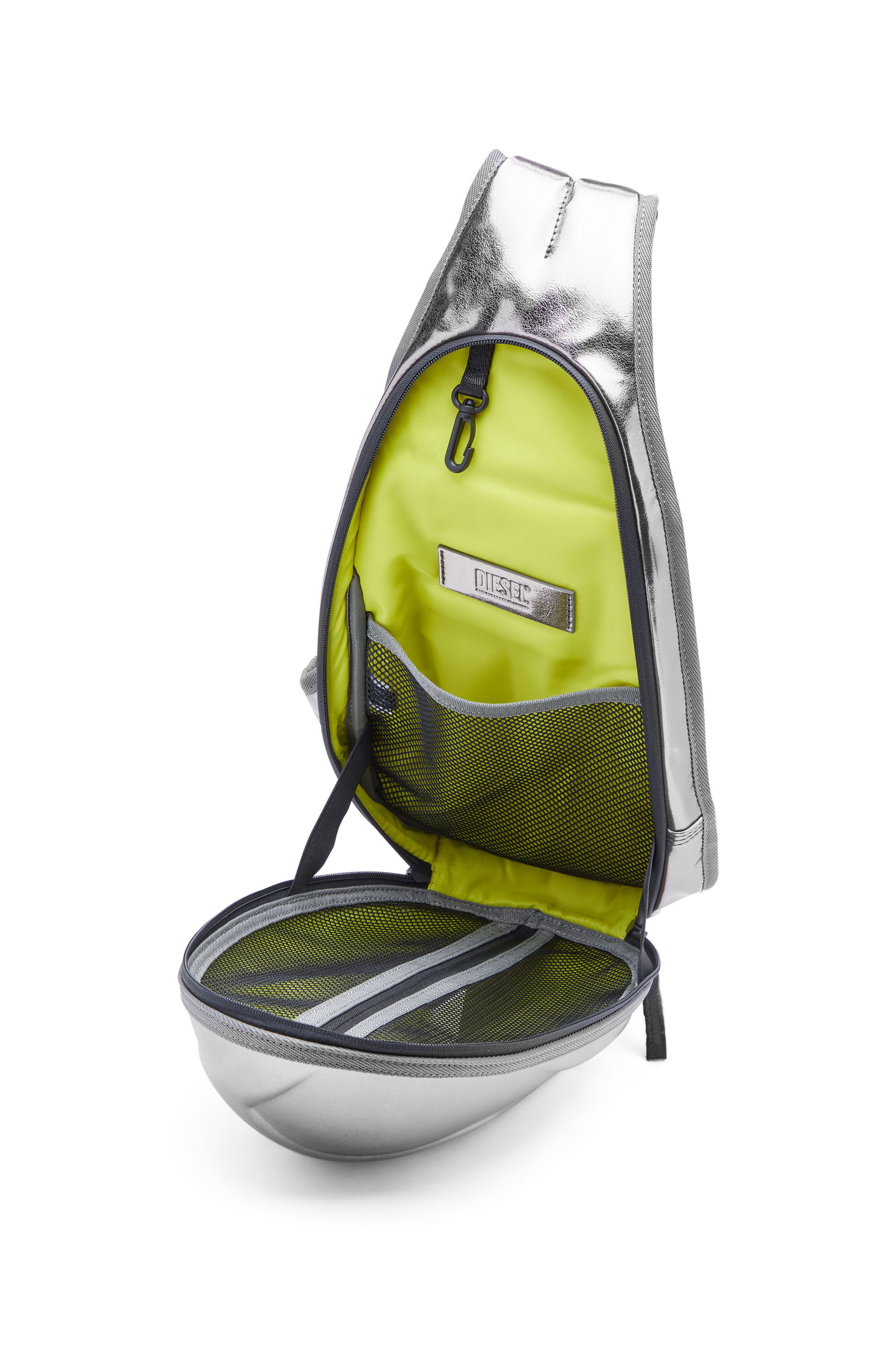1DR POD SLING BAG Man Rigid metallic sling backpack Diesel