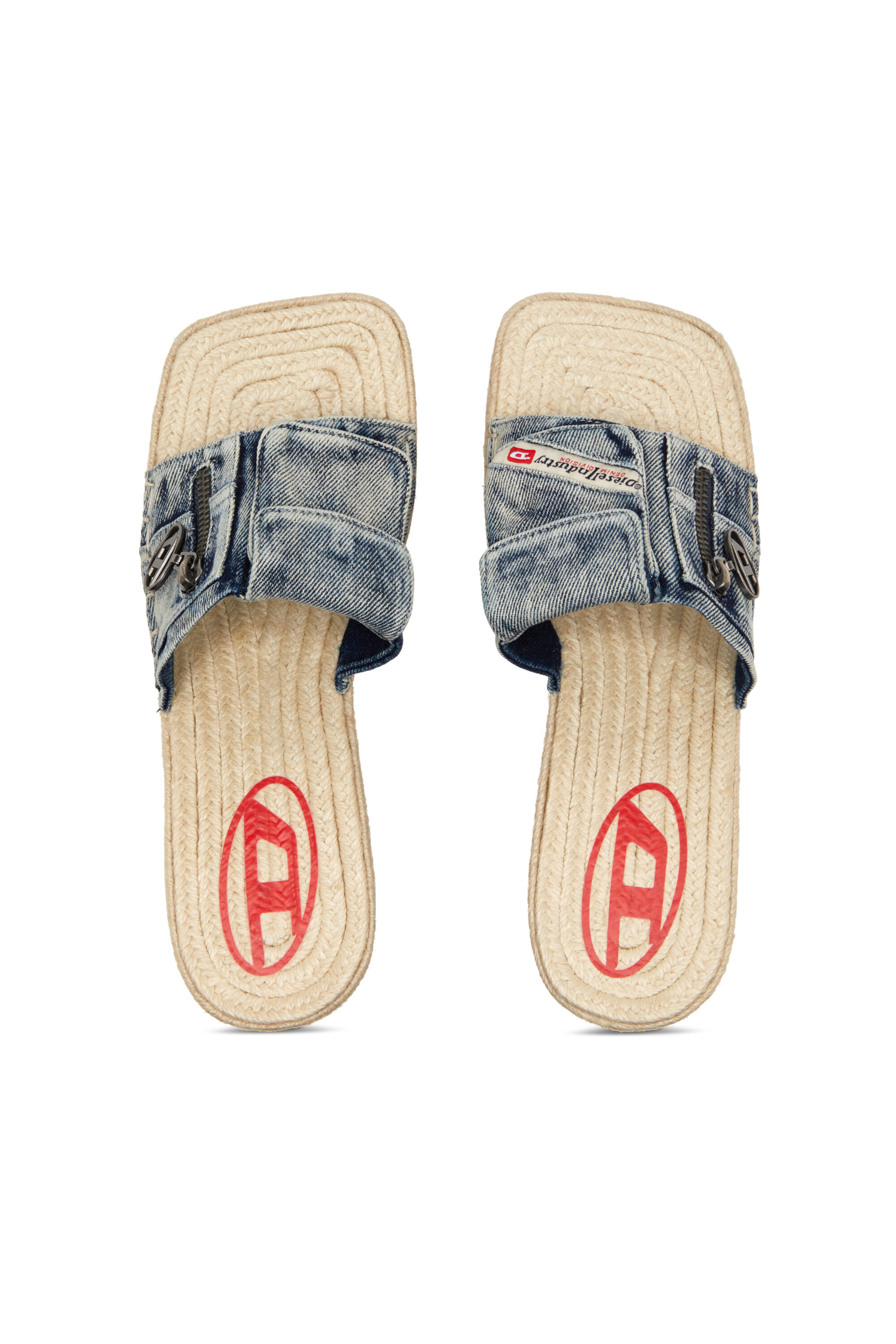 Diesel - D-IBIZA 40 PCK, Female's D-Ibiza-Heeled platform espadrilles in denim in Blue - 4