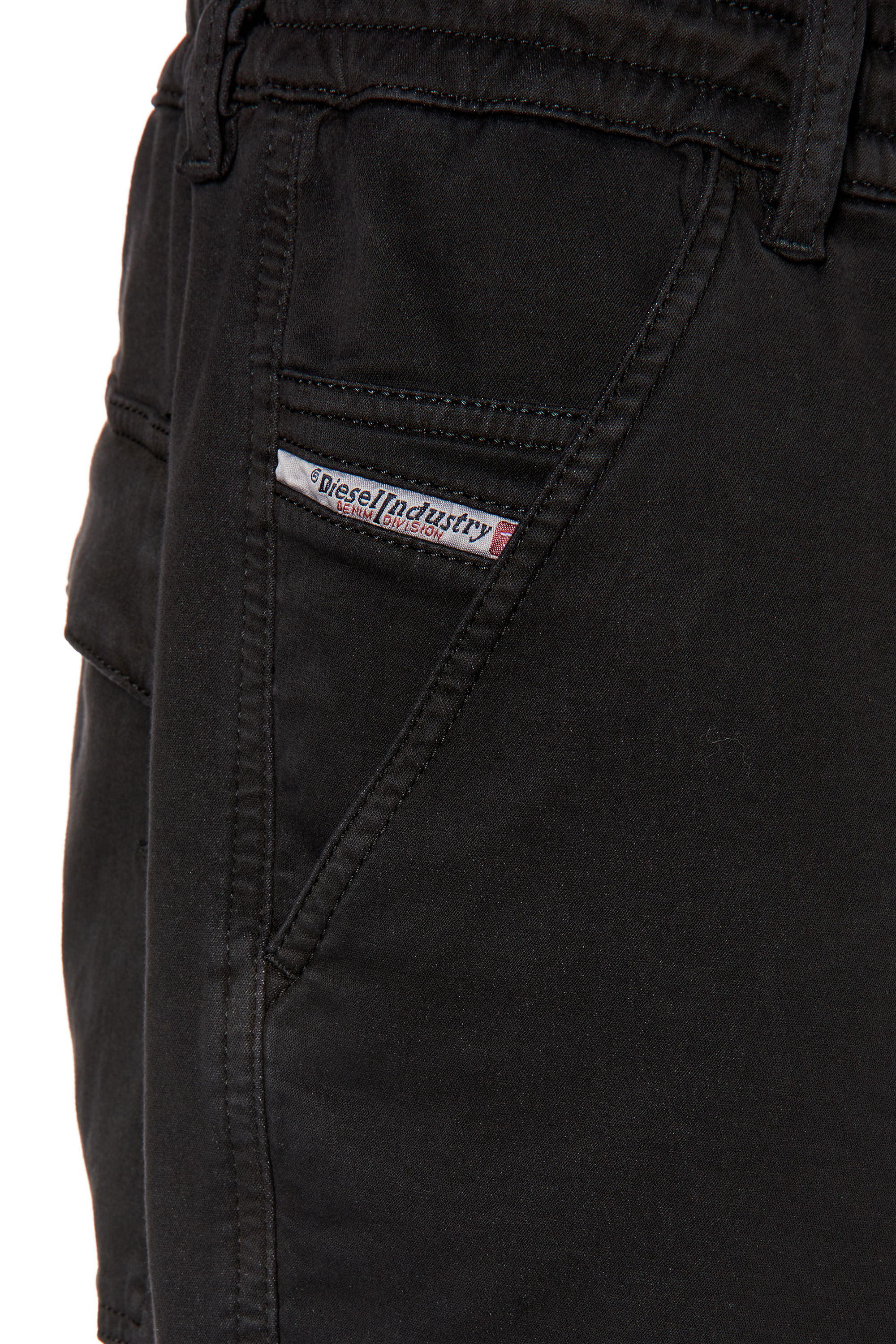 Diesel - D-KROOLEY-CARGO-SHORT JOGG, Male's Cargo shorts in JoggJeans in Black - 4