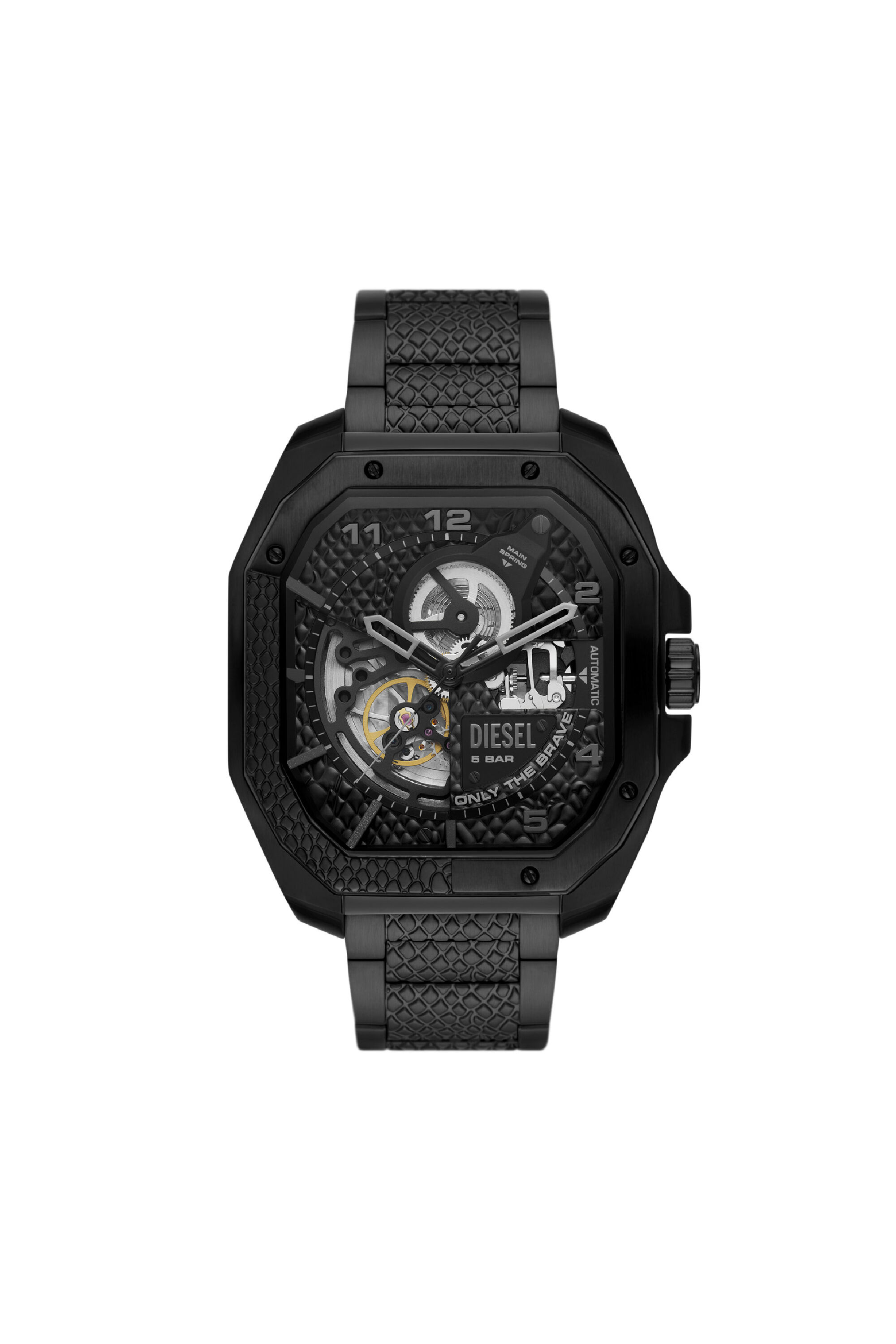 Men s Flayed stainless steel watch DZ7472 Diesel