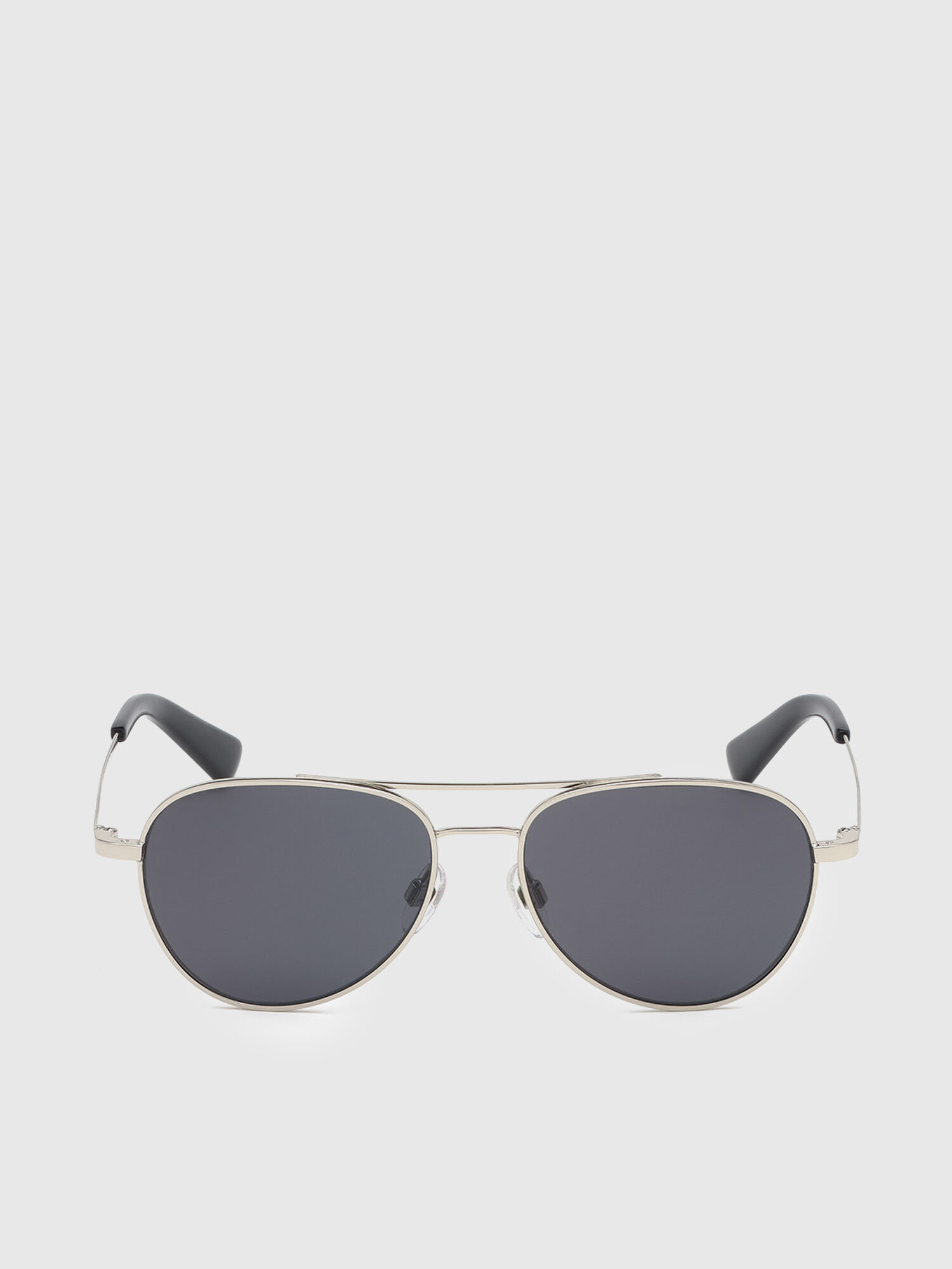 Diesel - DL0291, Unisex's Metal pilot-style sunglasses in Silver/Black - 1