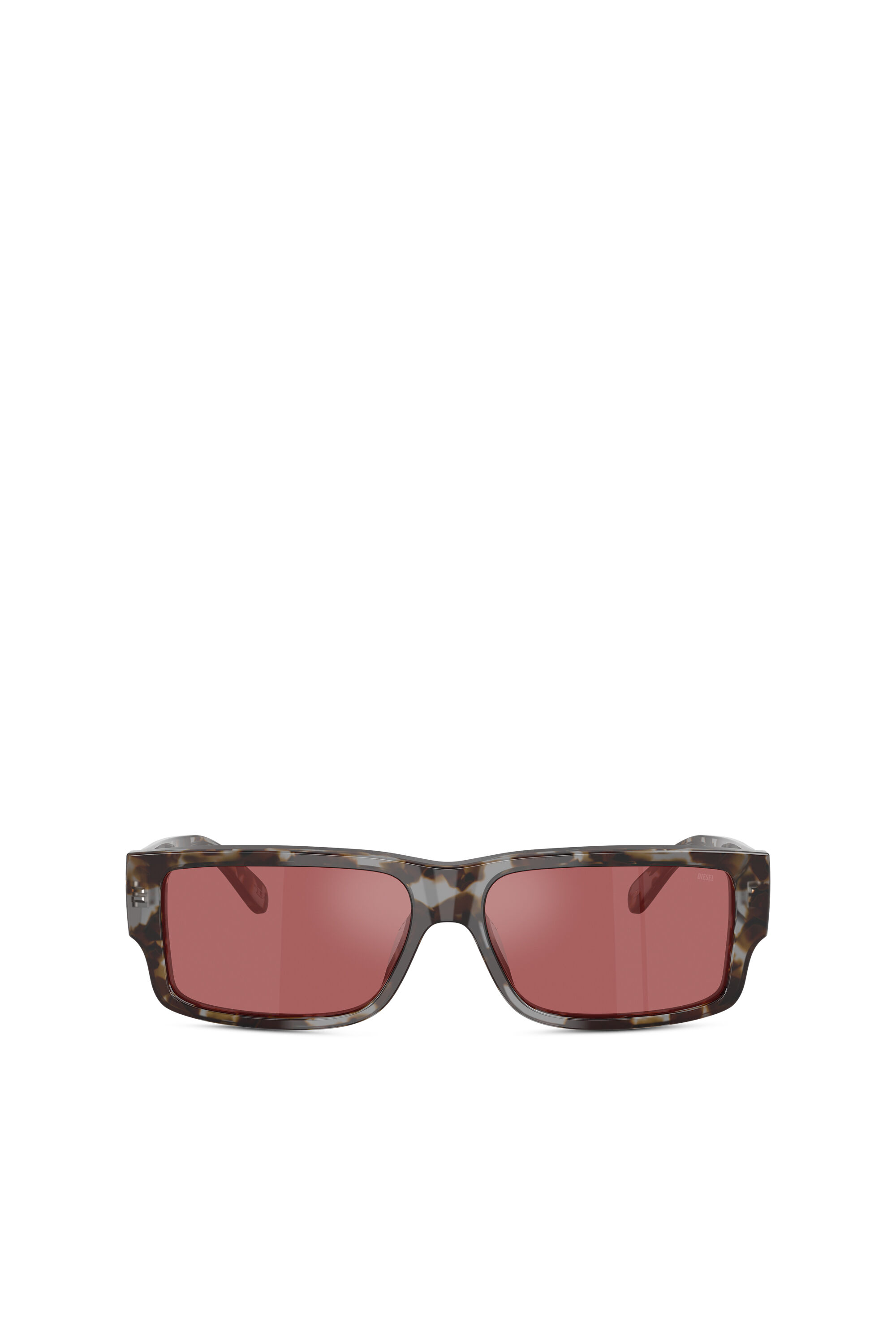 Diesel - 0DL2003, Lunettes de soleil rectangulaires Homme in Rouge - 1