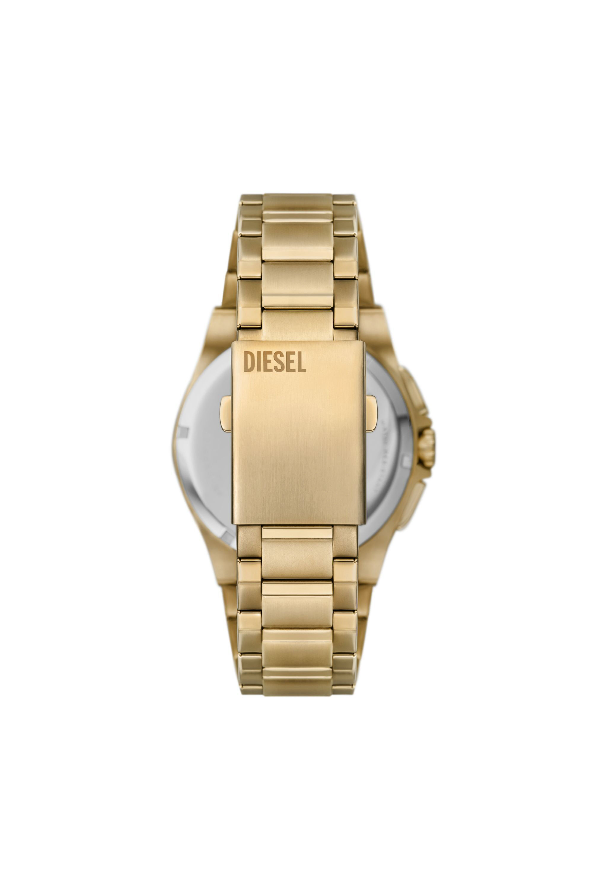 Men s Framed gold tone stainless steel watch Gold Diesel