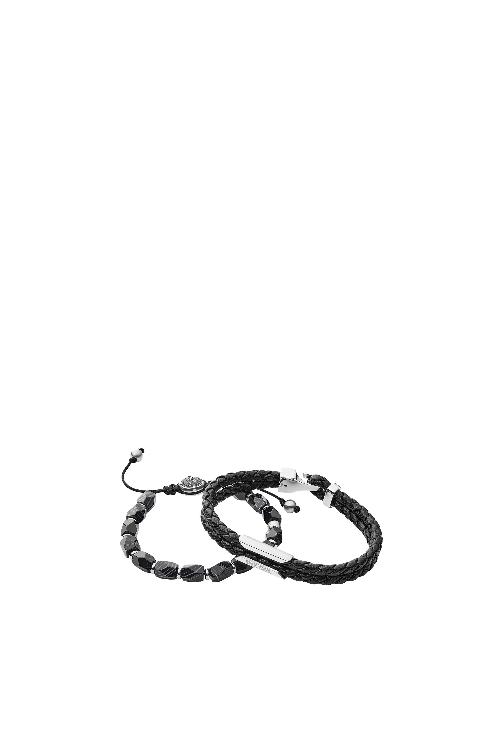 Diesel - DX1242, Male's Two-piece black bracelets set in Black - 1