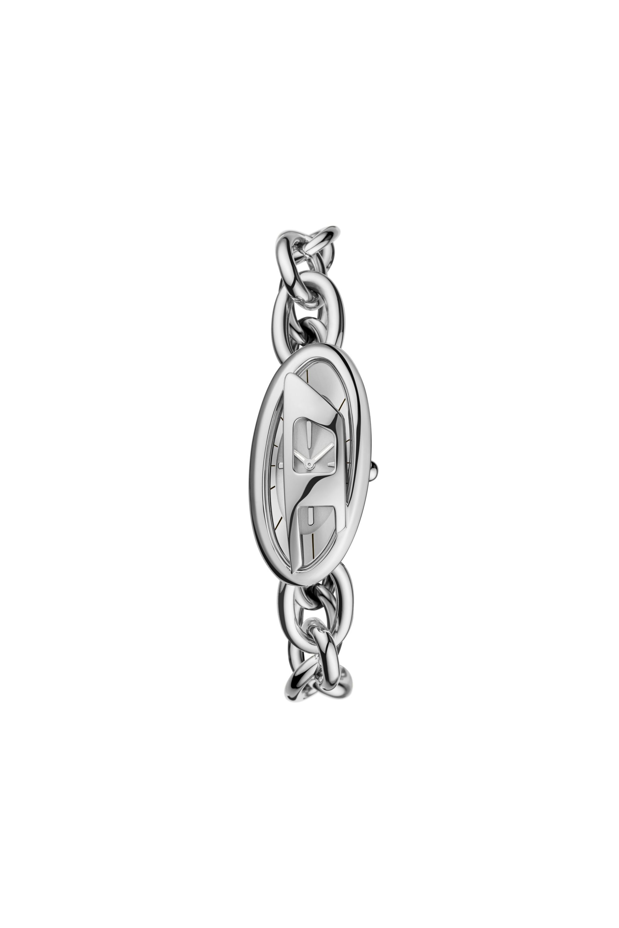 Diesel - DZ5609 WATCH, Female's D-Era Two -Hand Stainless Steel Watch in Silver - 1