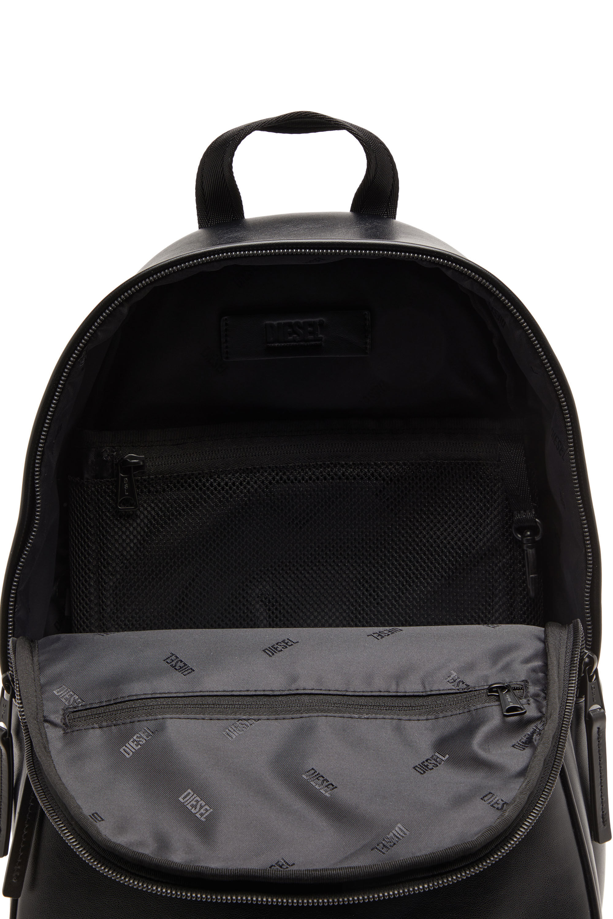 Men s Holi D Backpack in bonded neoprene Black Diesel