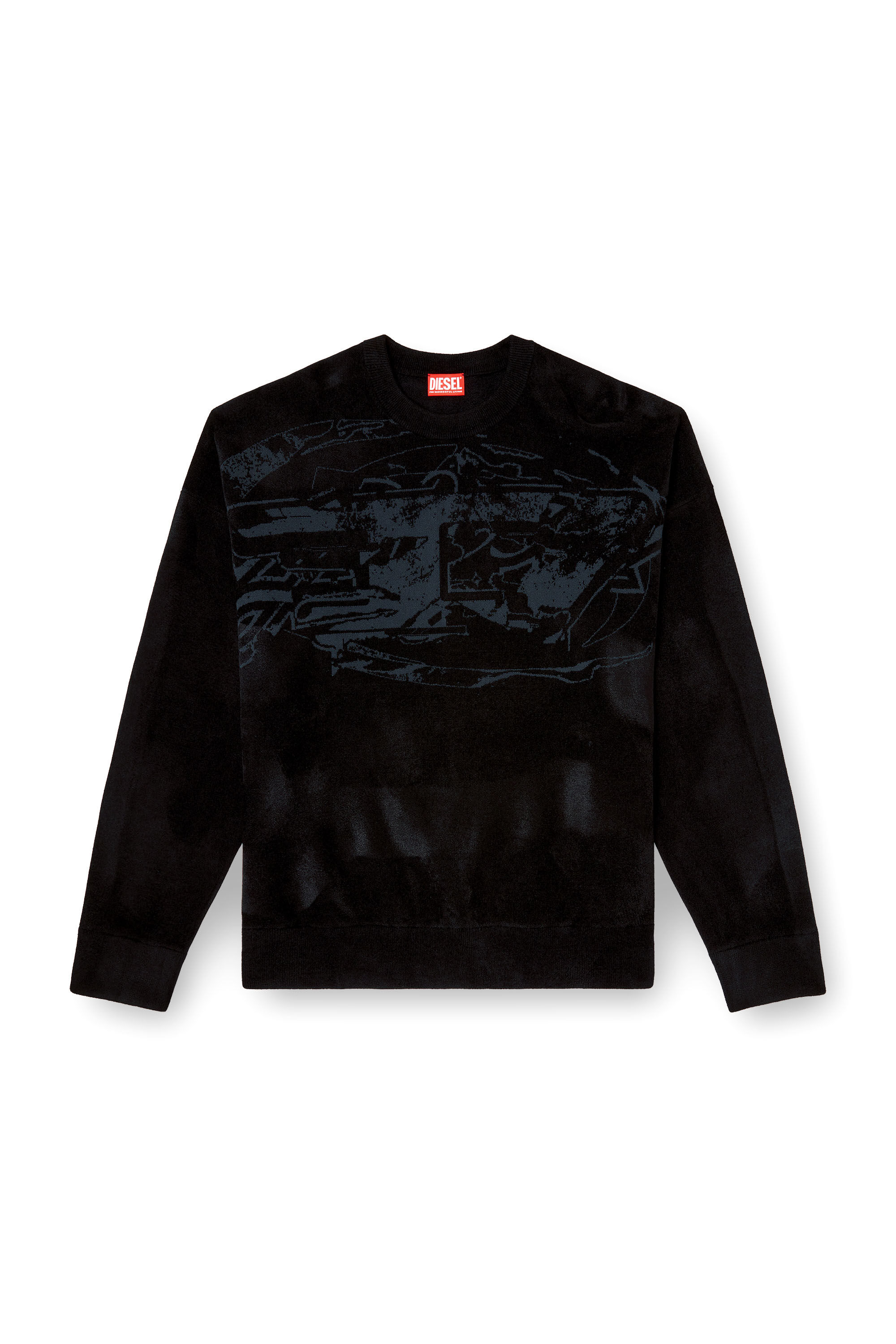 Diesel - K-TRESA, Pull jacquard en chenille avec motif à logo Homme in ToBeDefined - 2