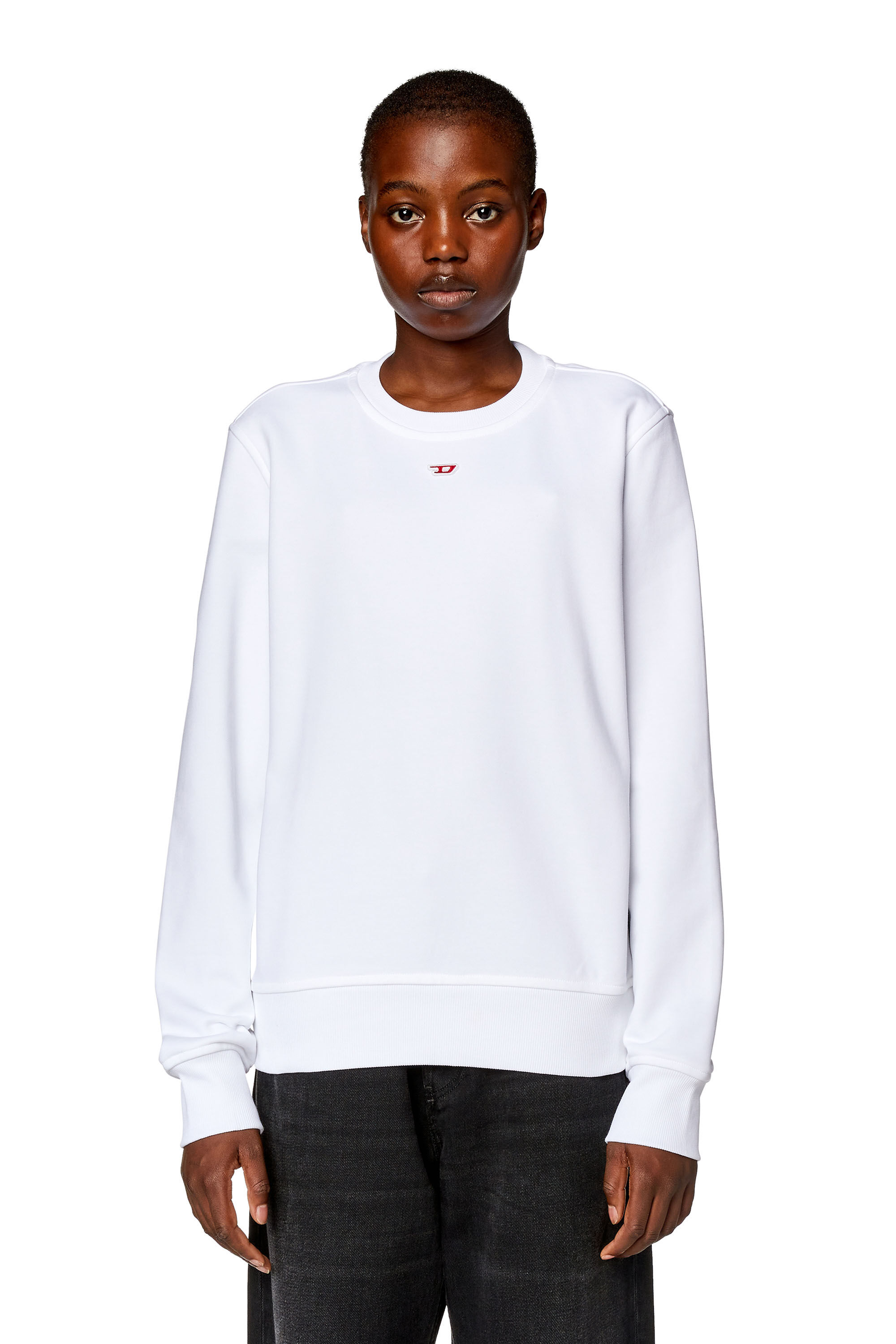 Diesel - S-GINN-D, Sweat-shirt avec logo D Femme in Blanc - 5