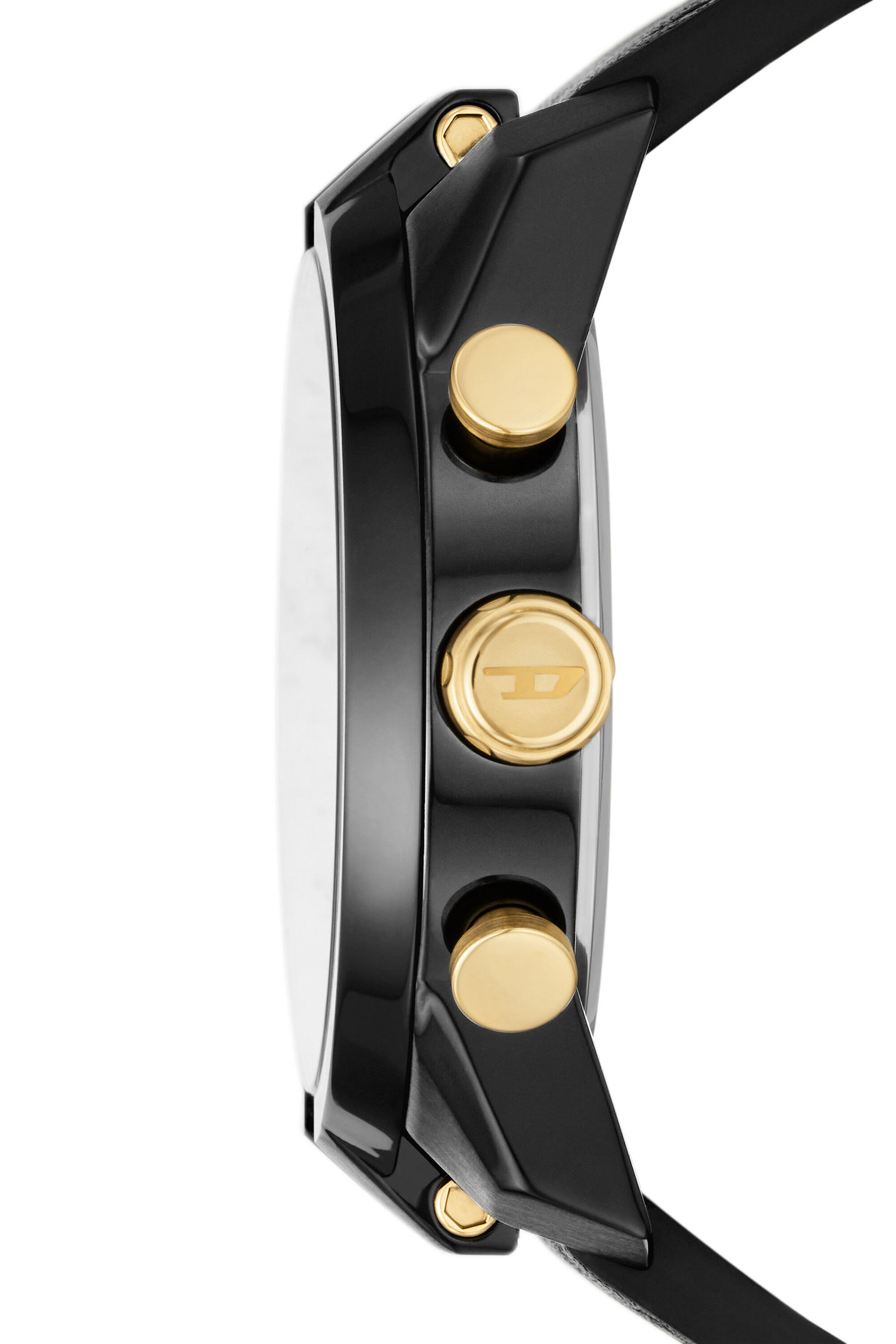 Diesel - DZ4610, Male's Split Chronograph Black Leather Watch in Black - 3