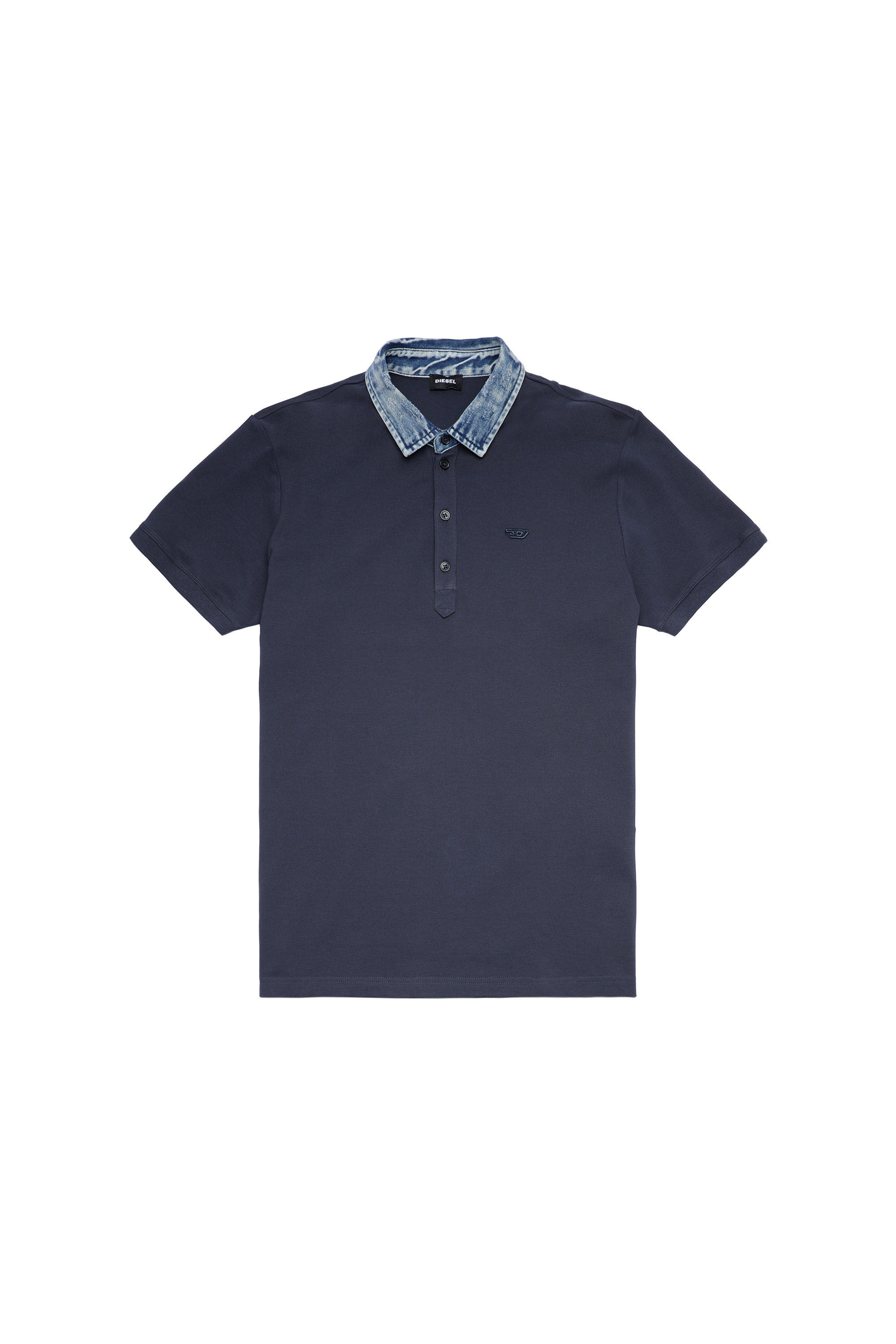 Diesel polo shirt deals denim collar