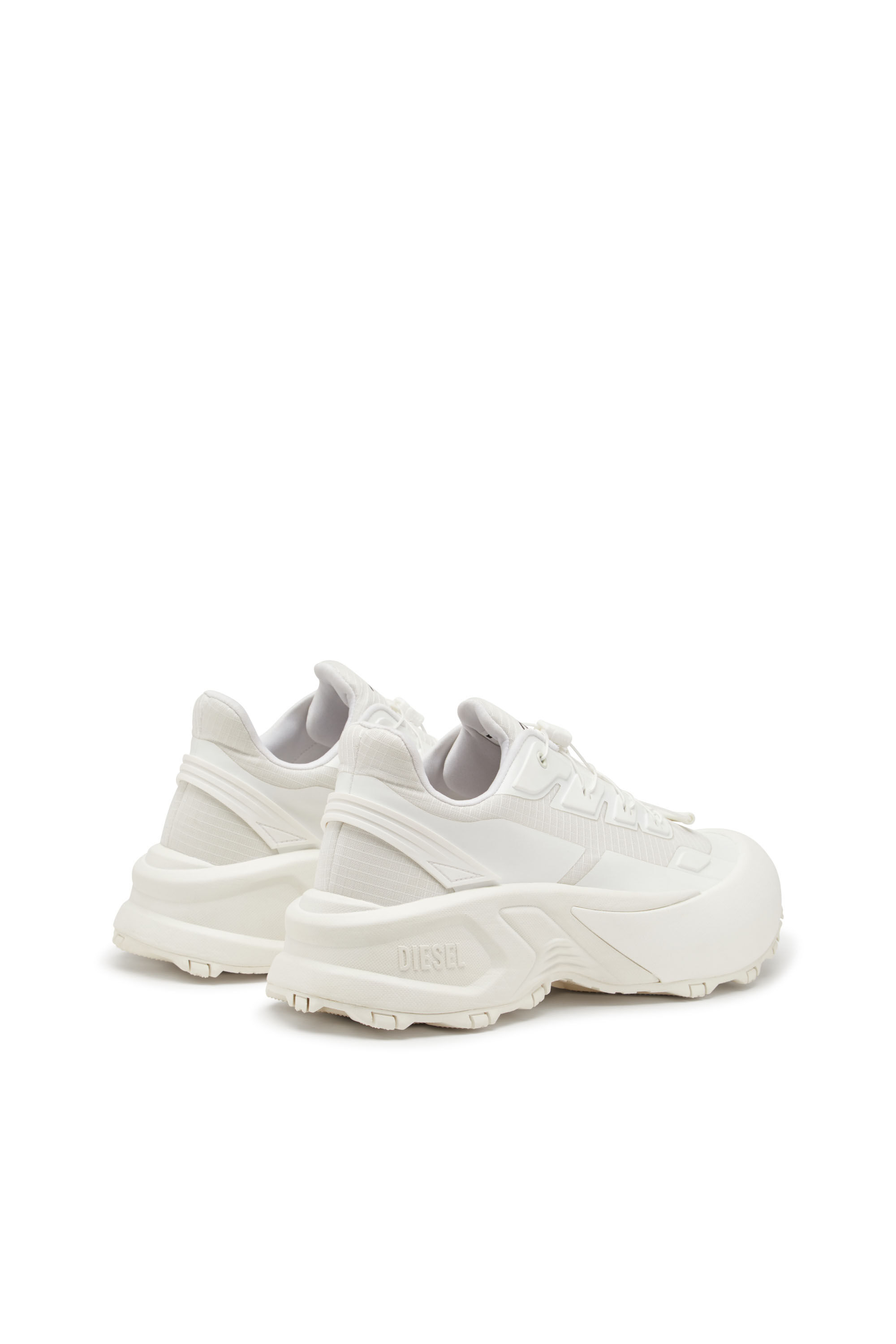 Men s D Cage Runner Sneakers in TPU trimmed ripstop White Diesel