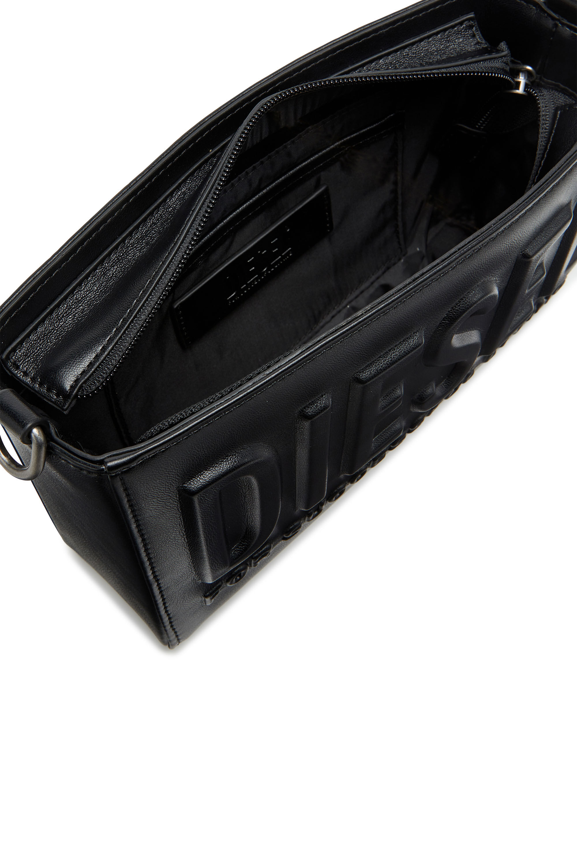 Diesel - DSL 3D CAMERA BAG, Male's Dsl 3D-PU camera bag with embossed logo in Black - 4