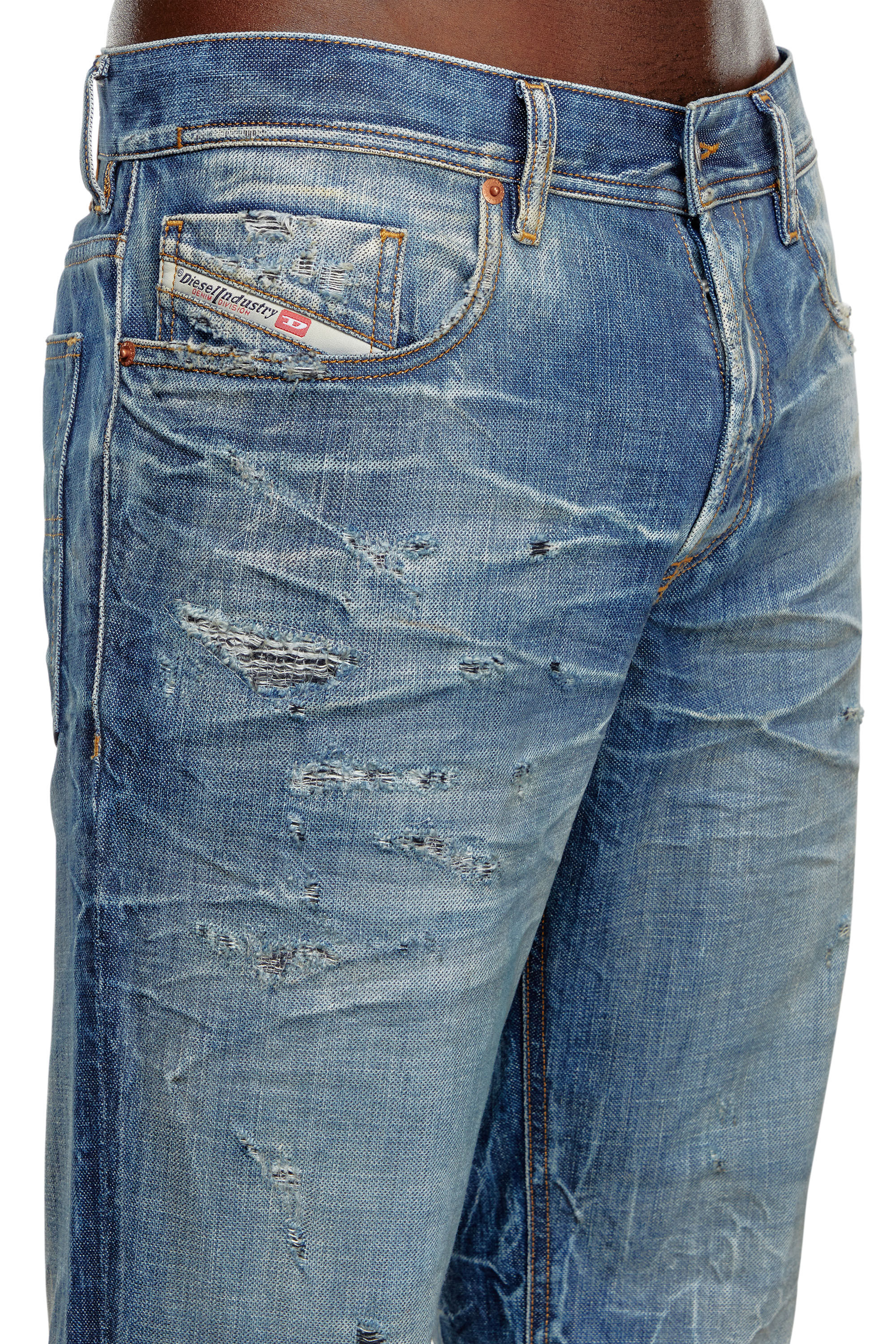 Diesel - Male Tapered Jeans 2023 D-Finitive 09K37, Medium Blue - Image 5