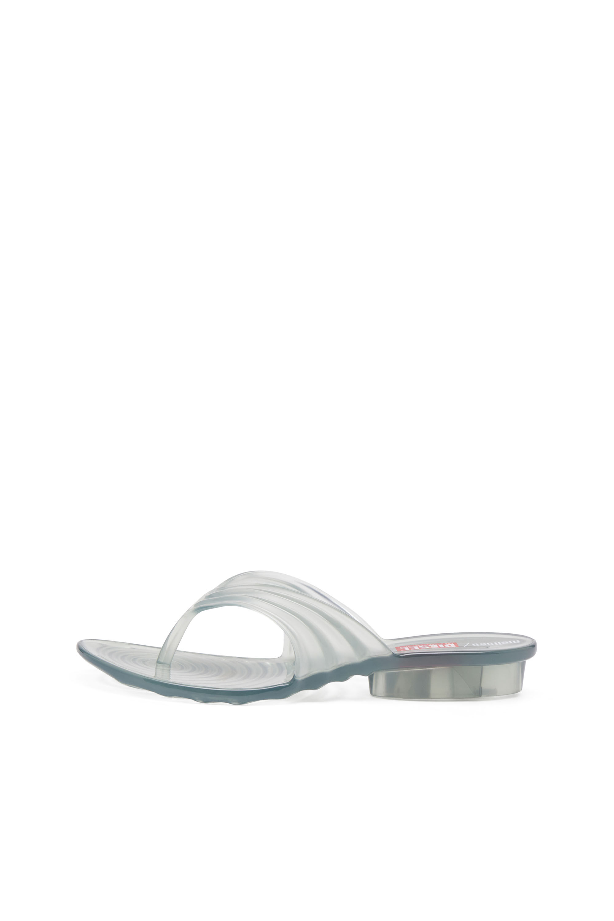 Diesel - MELISSA QUANTUM THONG, Female's Sculptural flip-flops in Melflex® in Light Grey - 8