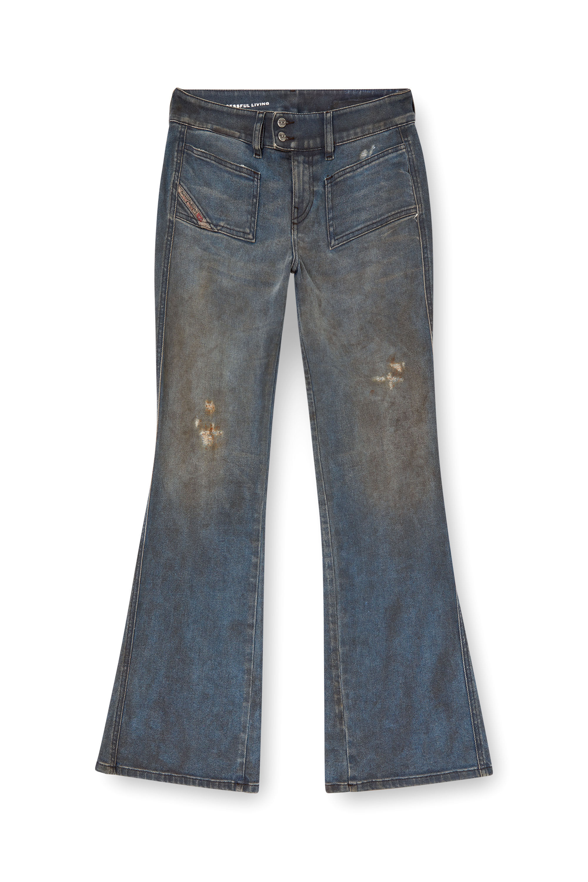 Diesel - Female's Bootcut Jeans D-Hush 09L25, Medium Blue - 2