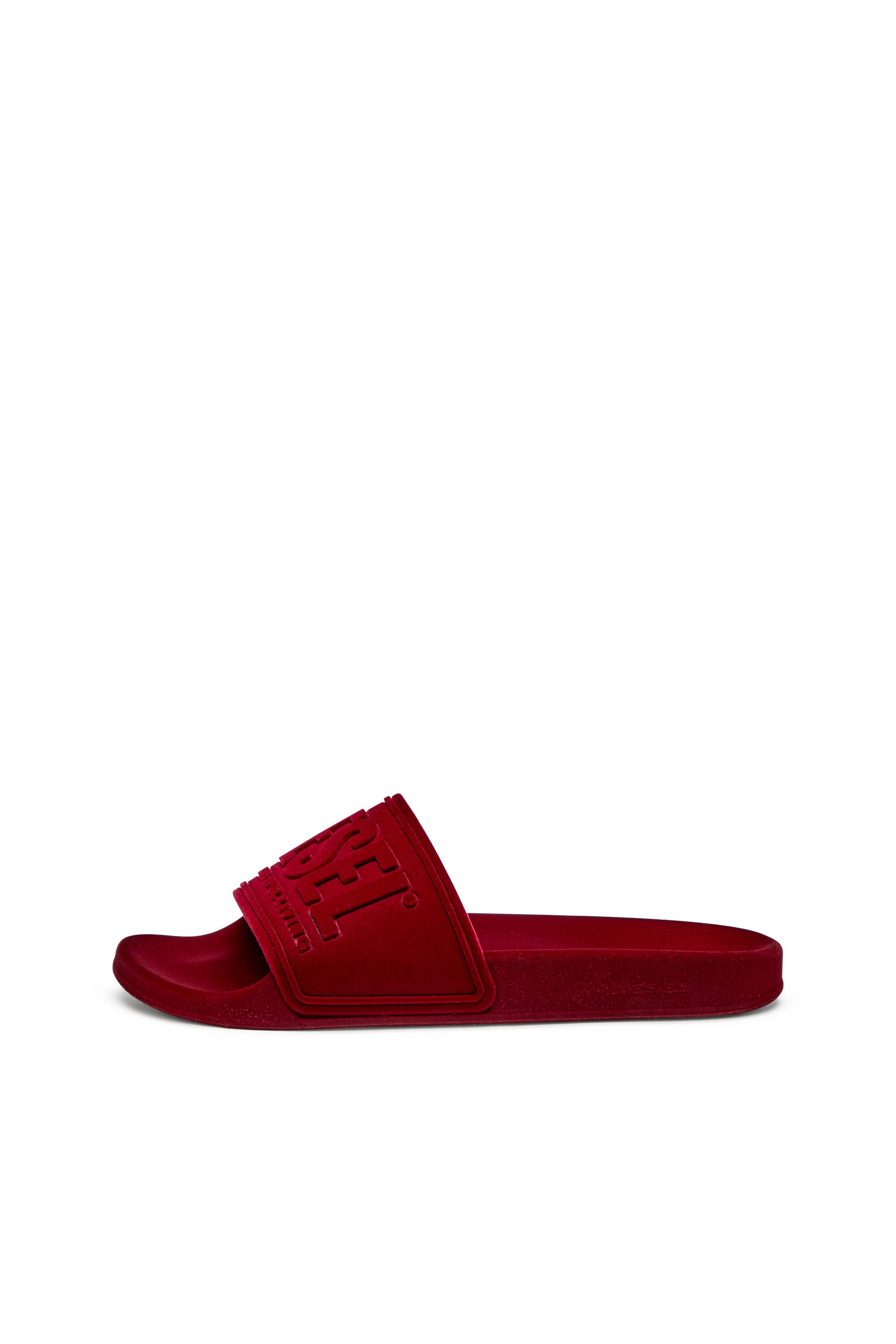 Diesel - SA-MAYEMI CC W, Female's Sa-Mayemi-Pool slides with velvety flocking in Red - 7