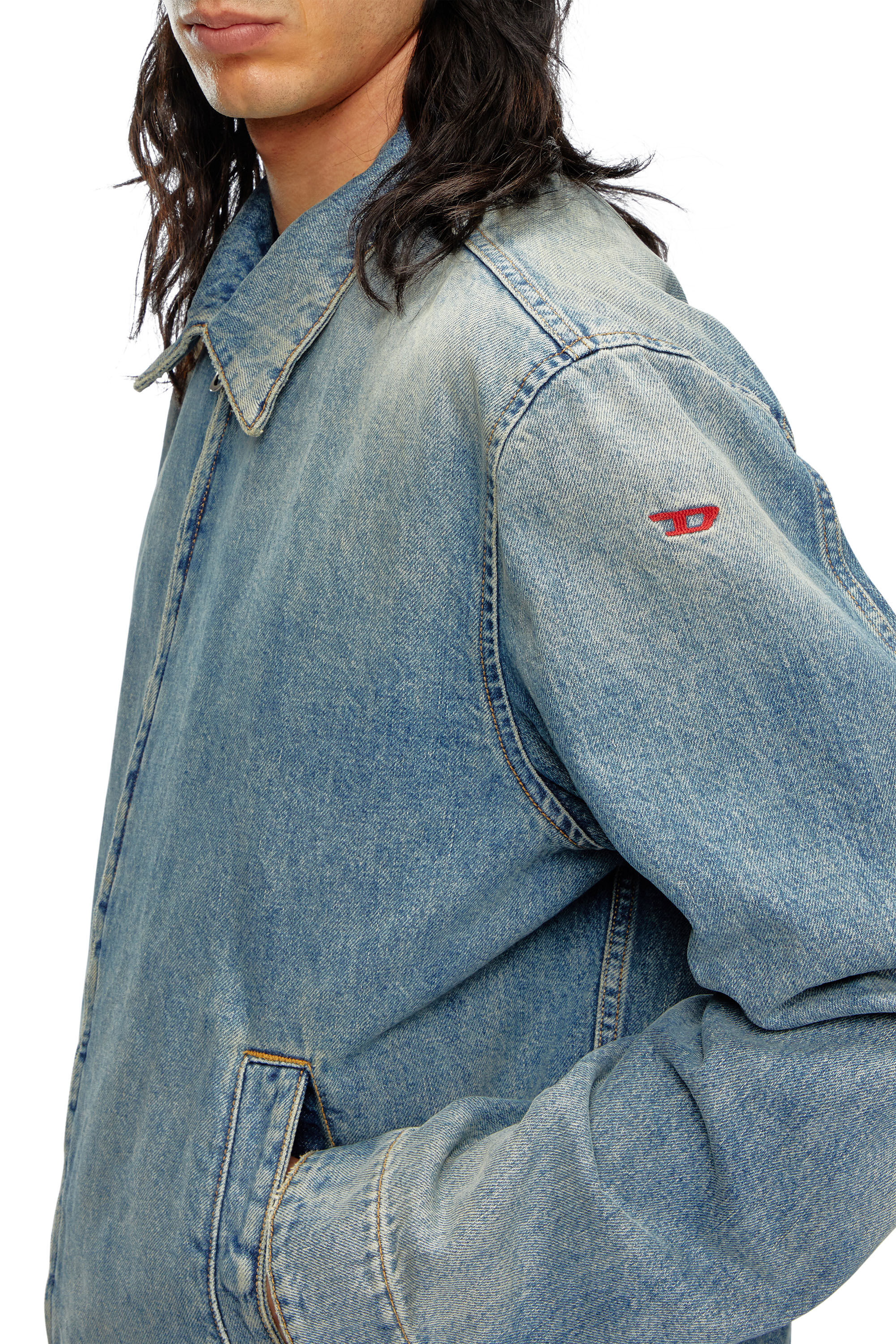 Men s Denim blouson jacket Blue Diesel