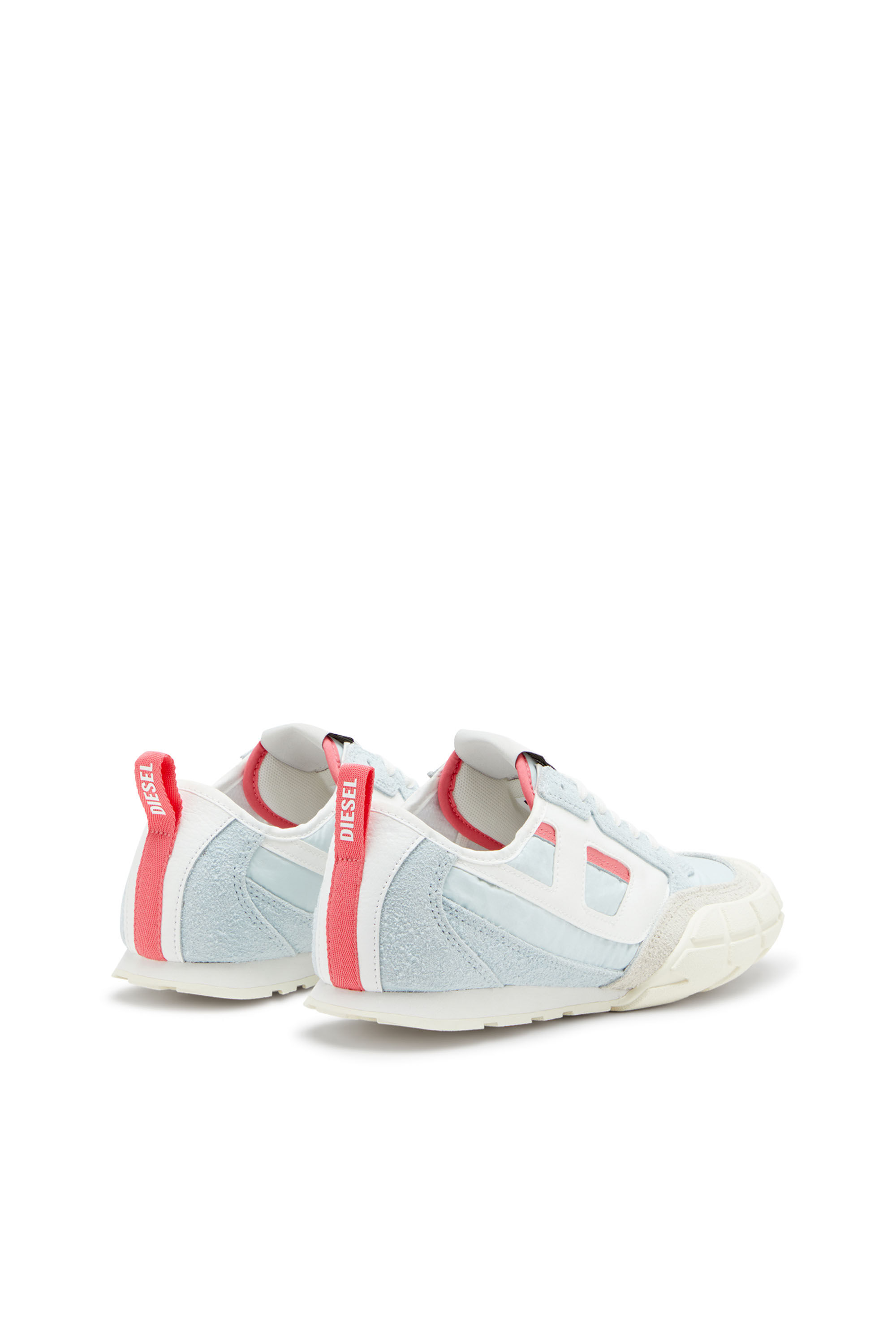 Diesel - S-PAGODHA LOW W, Female's S-Pagodha-Sneakers in leather, suede and ripstop in Light Blue - 3