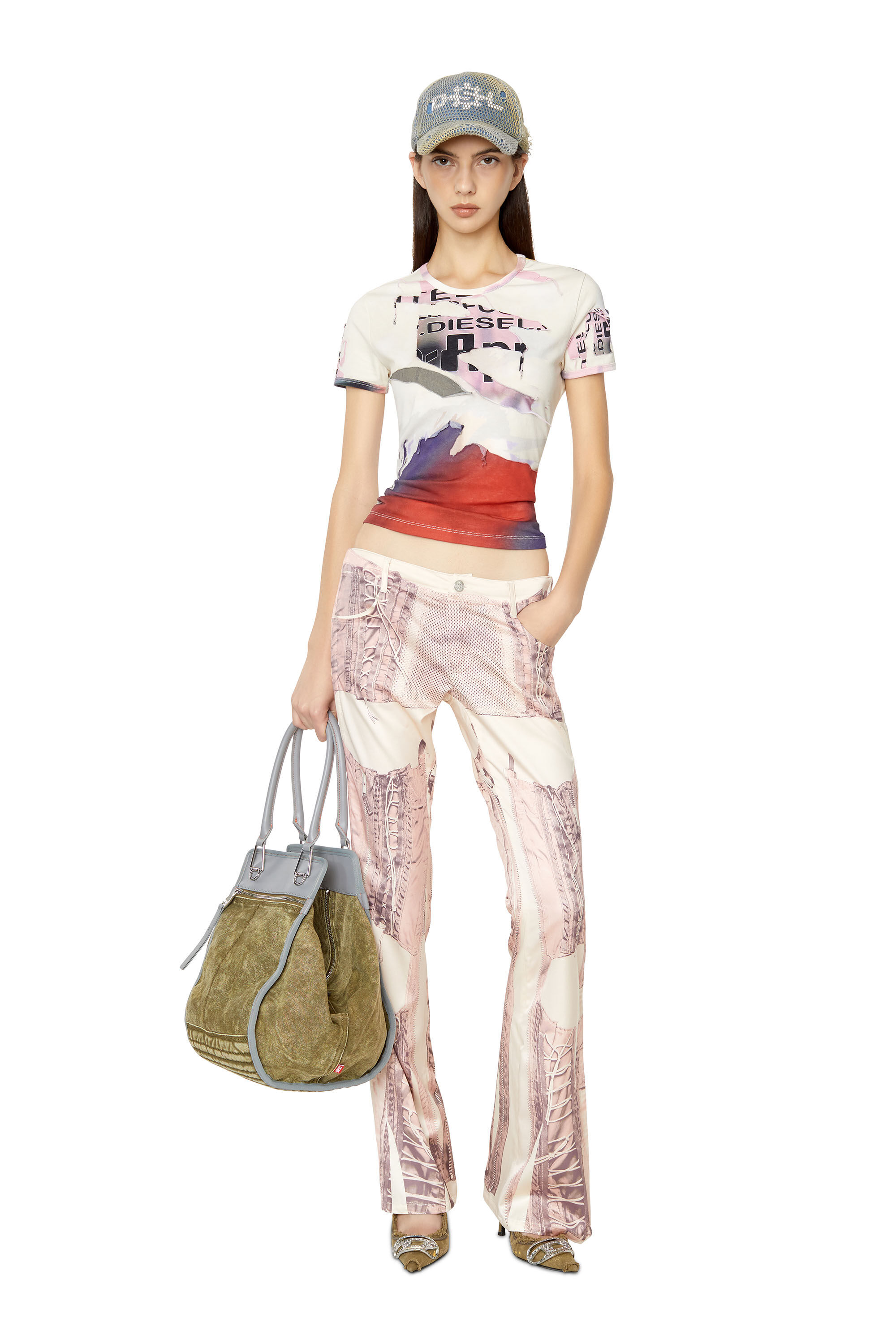 T UNCUTIE POFF Woman T shirt with peel off effect Diesel