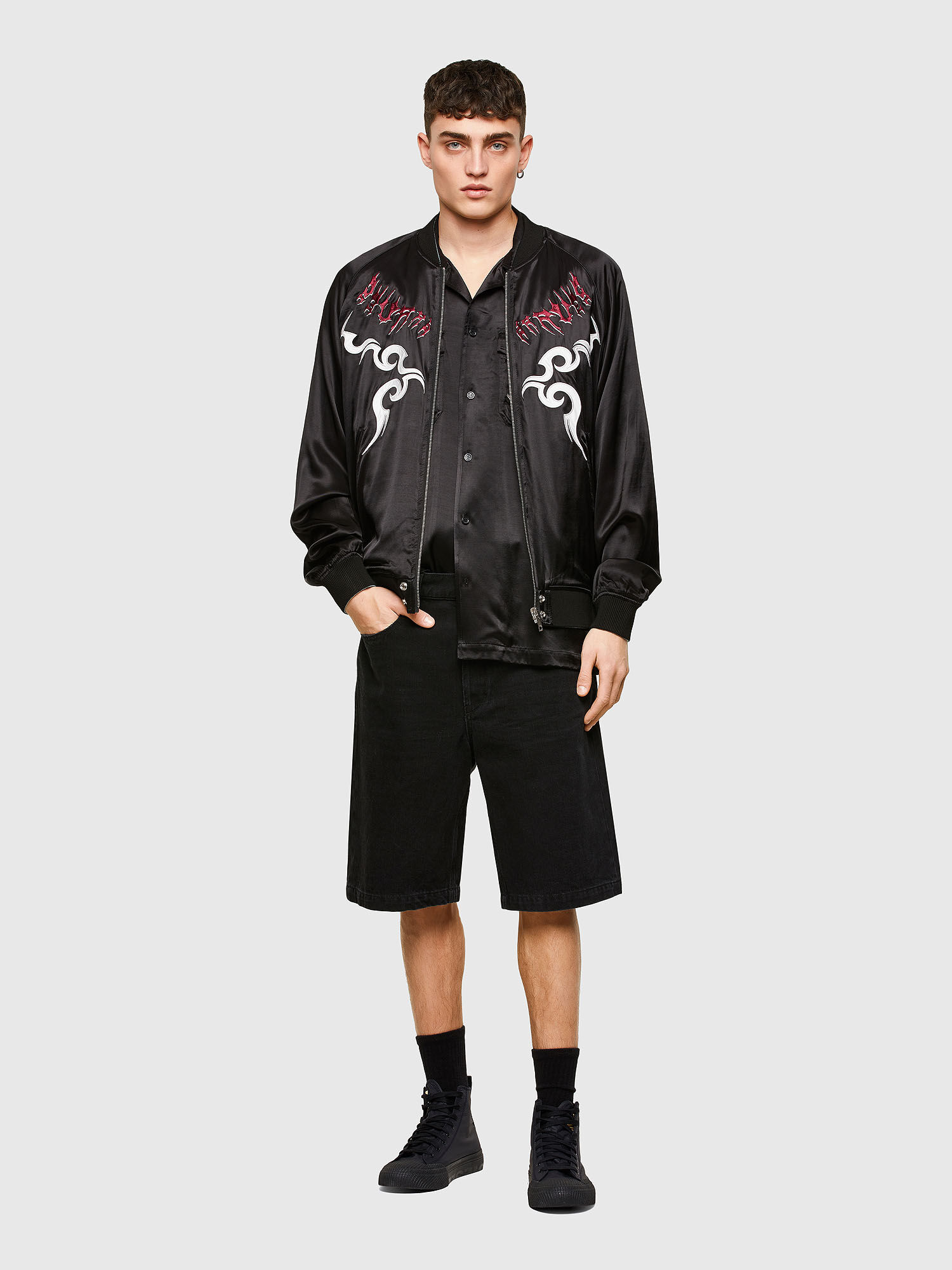 Diesel embroidered bomber jacket new arrivals