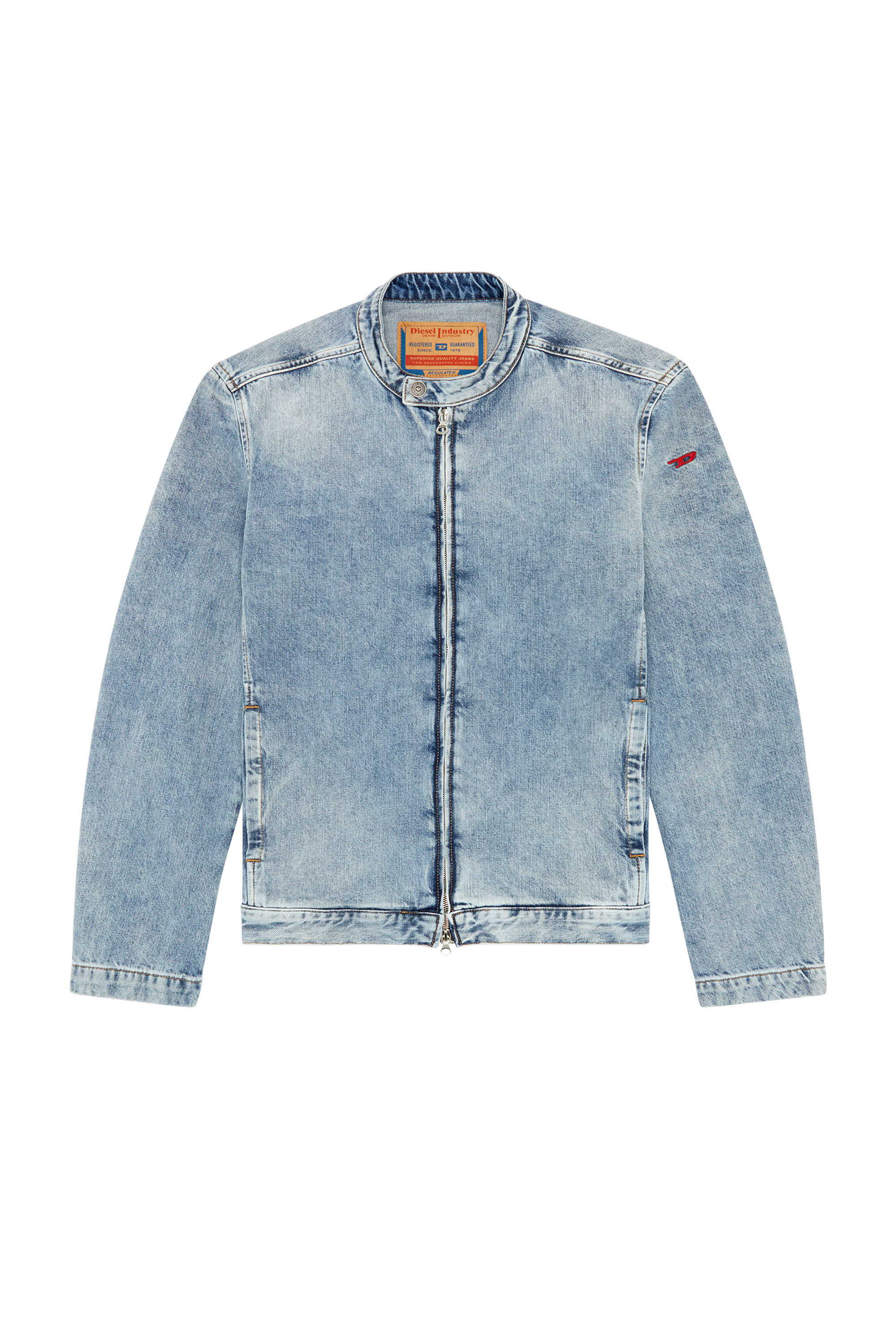 Men s Zipped racer jacket in Denim Blue Diesel