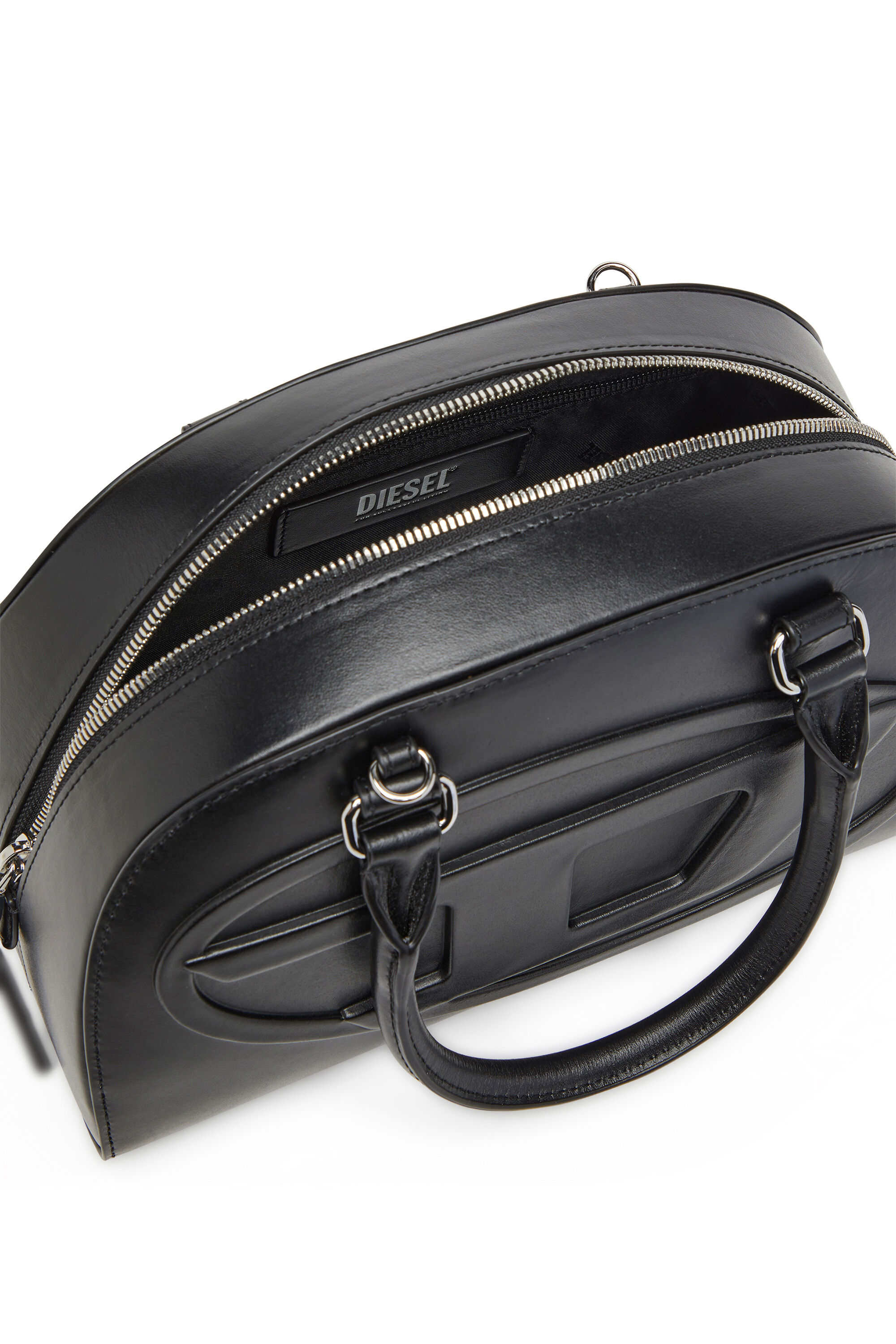 Diesel - 1DR DOME TOP HANDLE, Female's Leather bowling bag in Black - 2