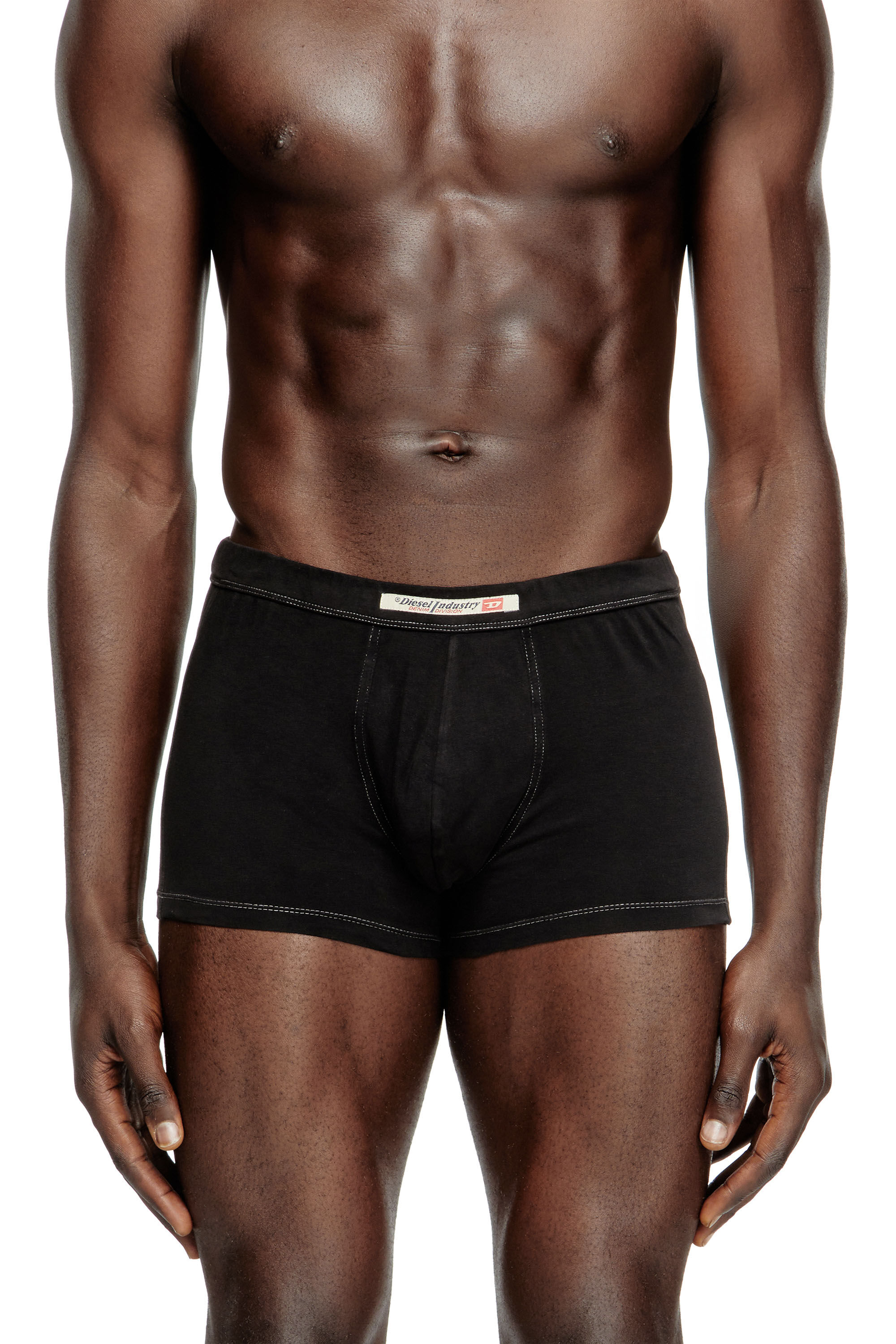 Diesel - DEVON-DNM-2PACK, Male's 2-pack boxer briefs with Diesel Industry flag in White/Black - 1
