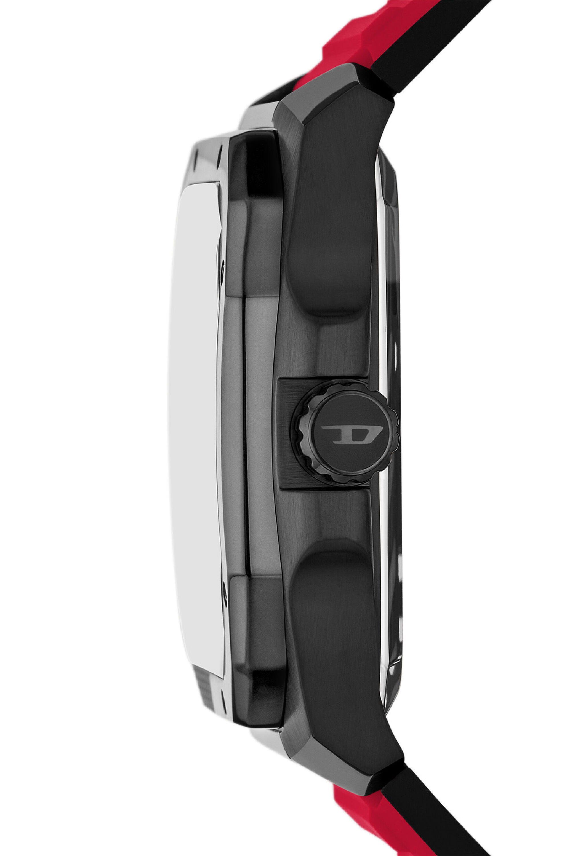 Diesel - DZ7469, Male's Flayed silicone watch in Red - 3