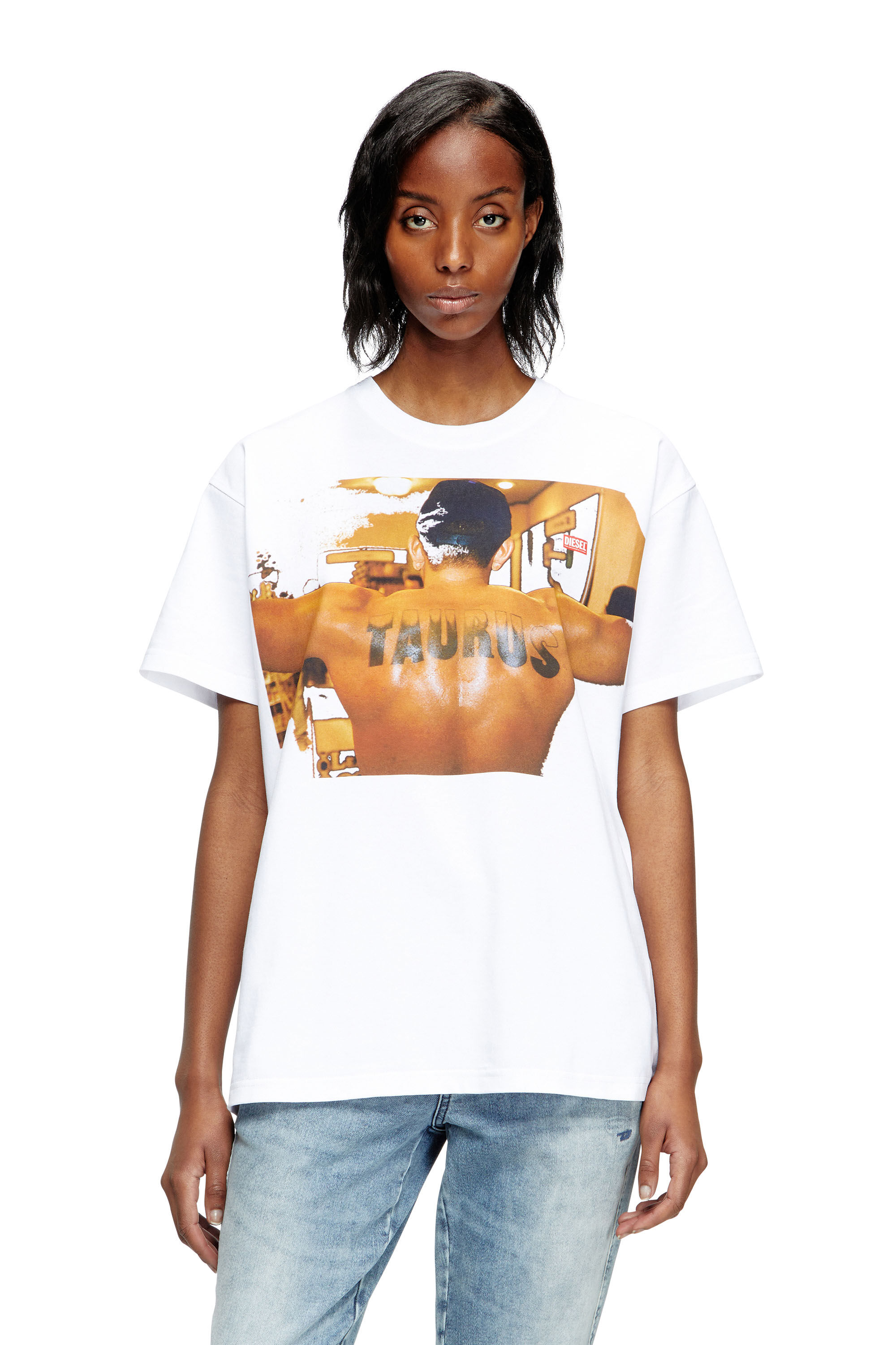 Diesel - PR-T-NORM-TOM25-1, T-shirt avec imprimé graphique Mixte in Blanc - 5