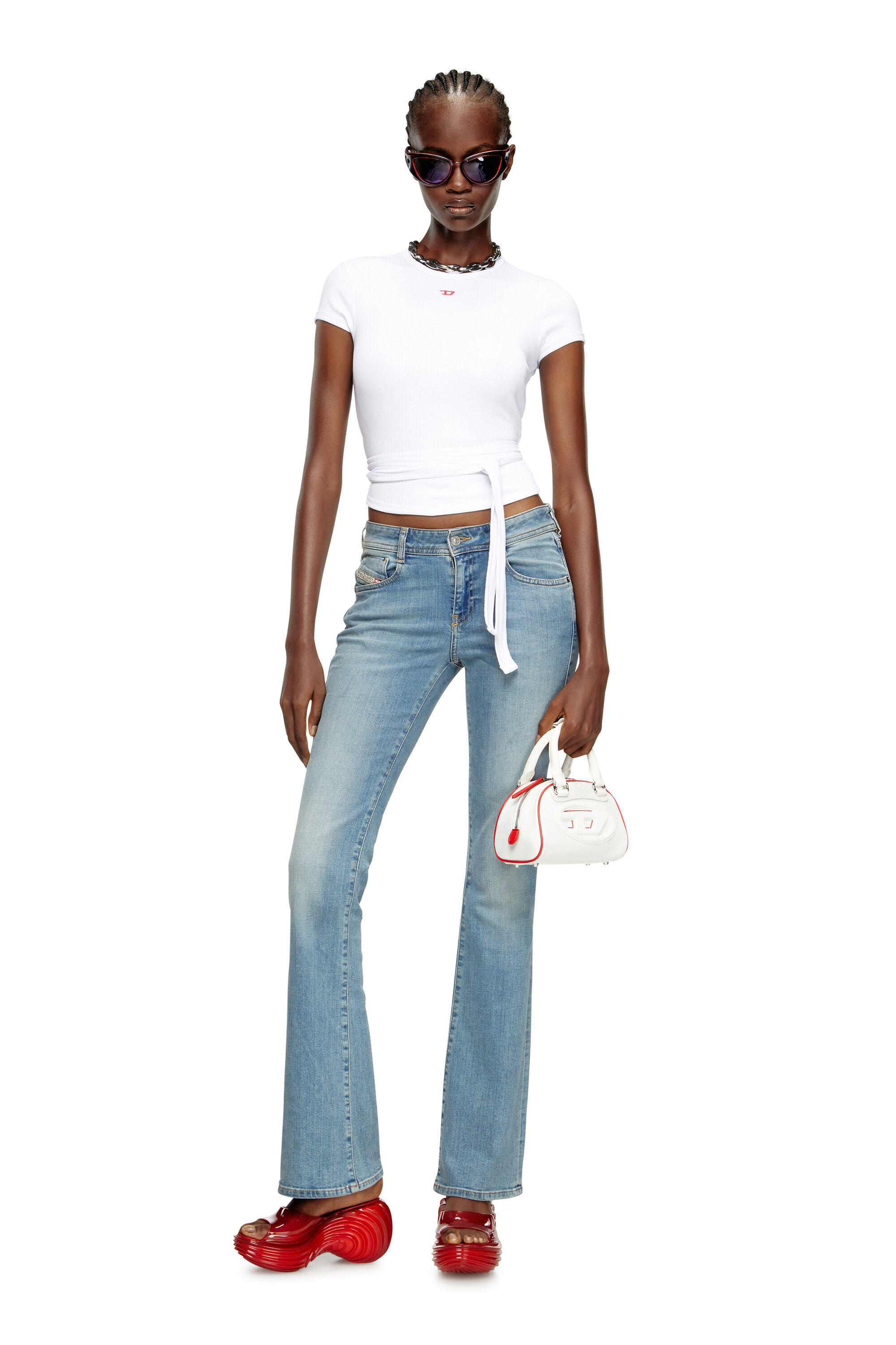 Diesel - MELISSA QUANTUM PLATFORM, Female's Platform mule in Melflex® in Red - 7