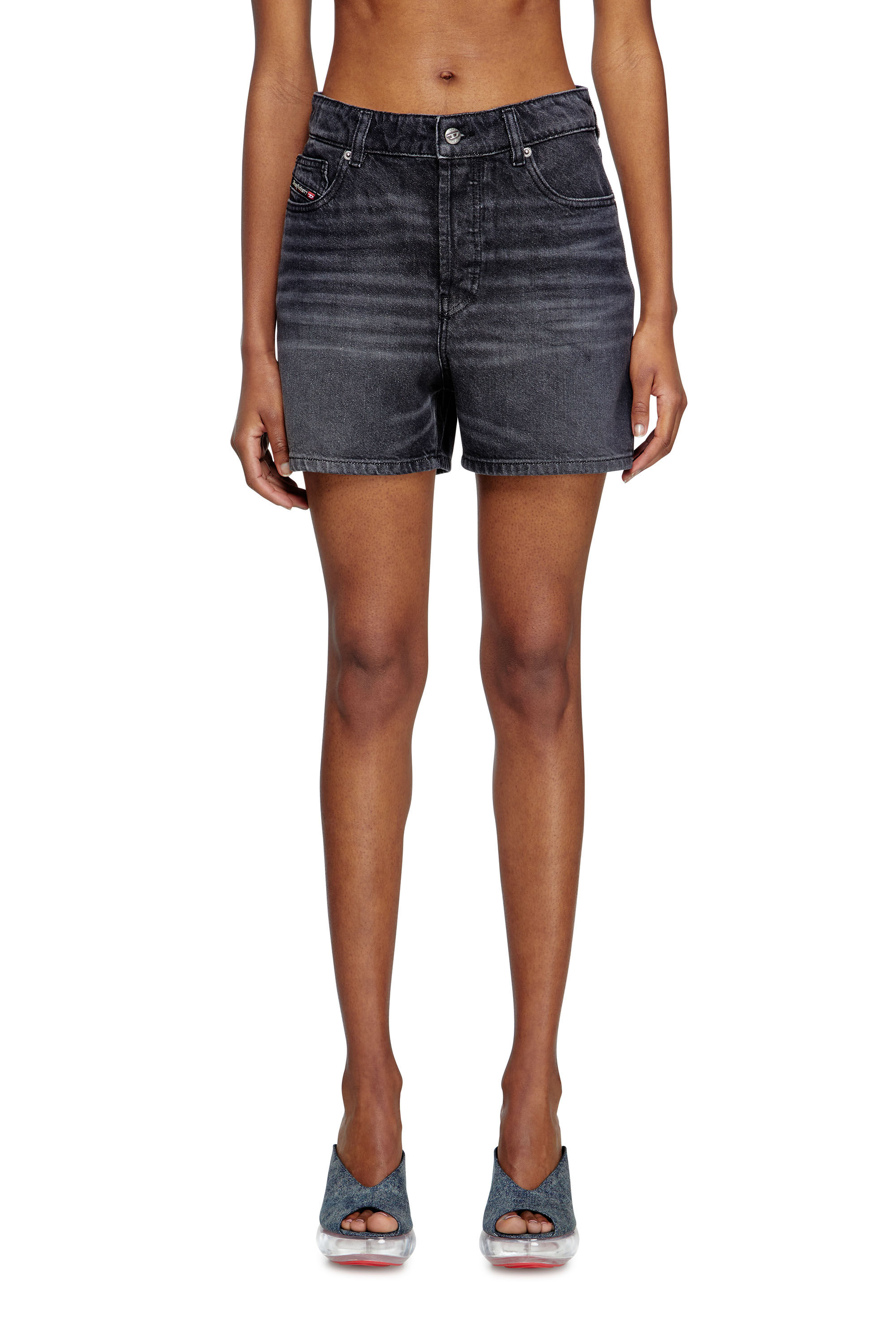 Diesel - DE-JIRO, Female's Denim shorts in Black - 3