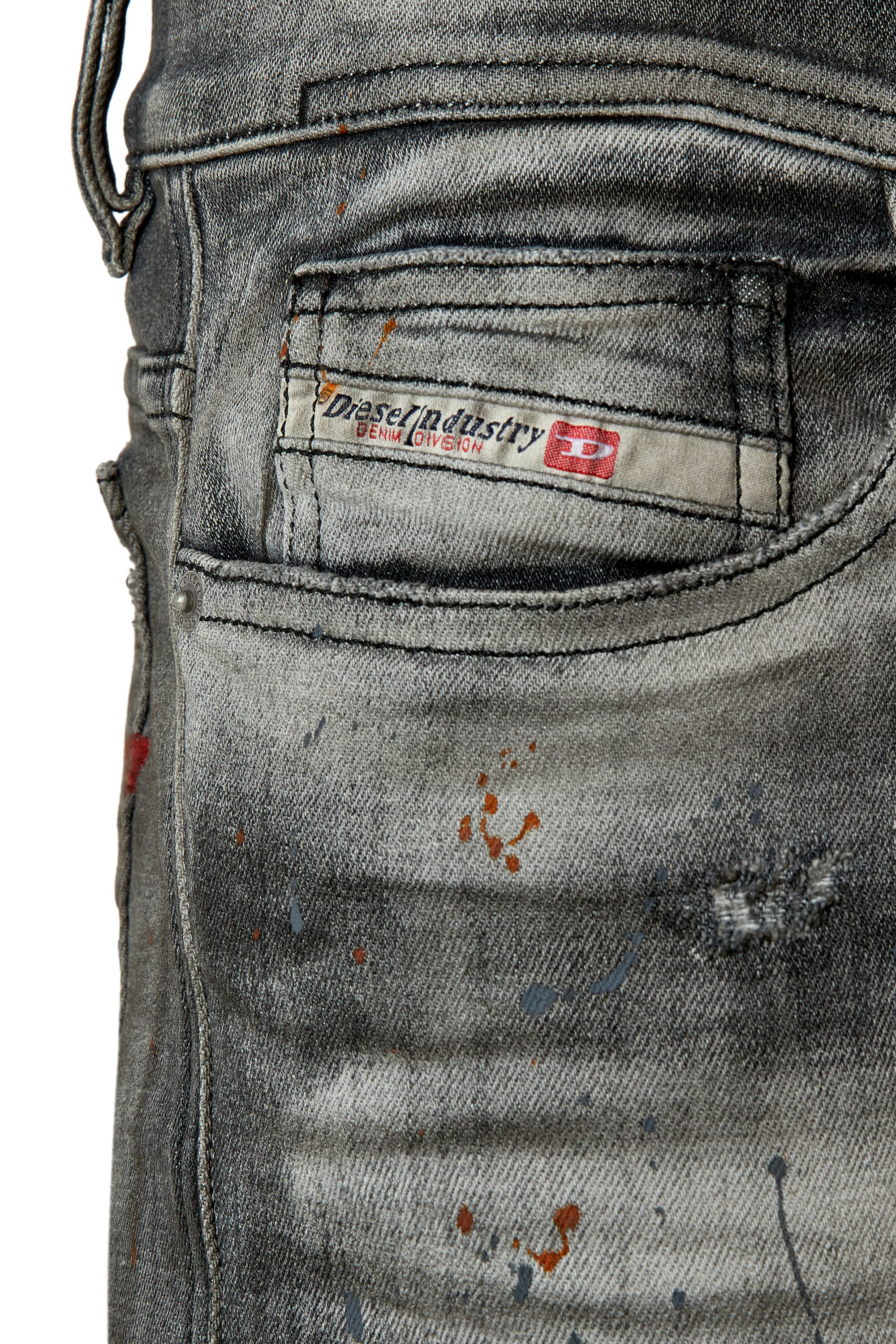Diesel - Skinny Jeans 1983 D-Amny 09E70, Male's Skinny Jeans - 1983 D-Amny in Black/Dark Grey - 5