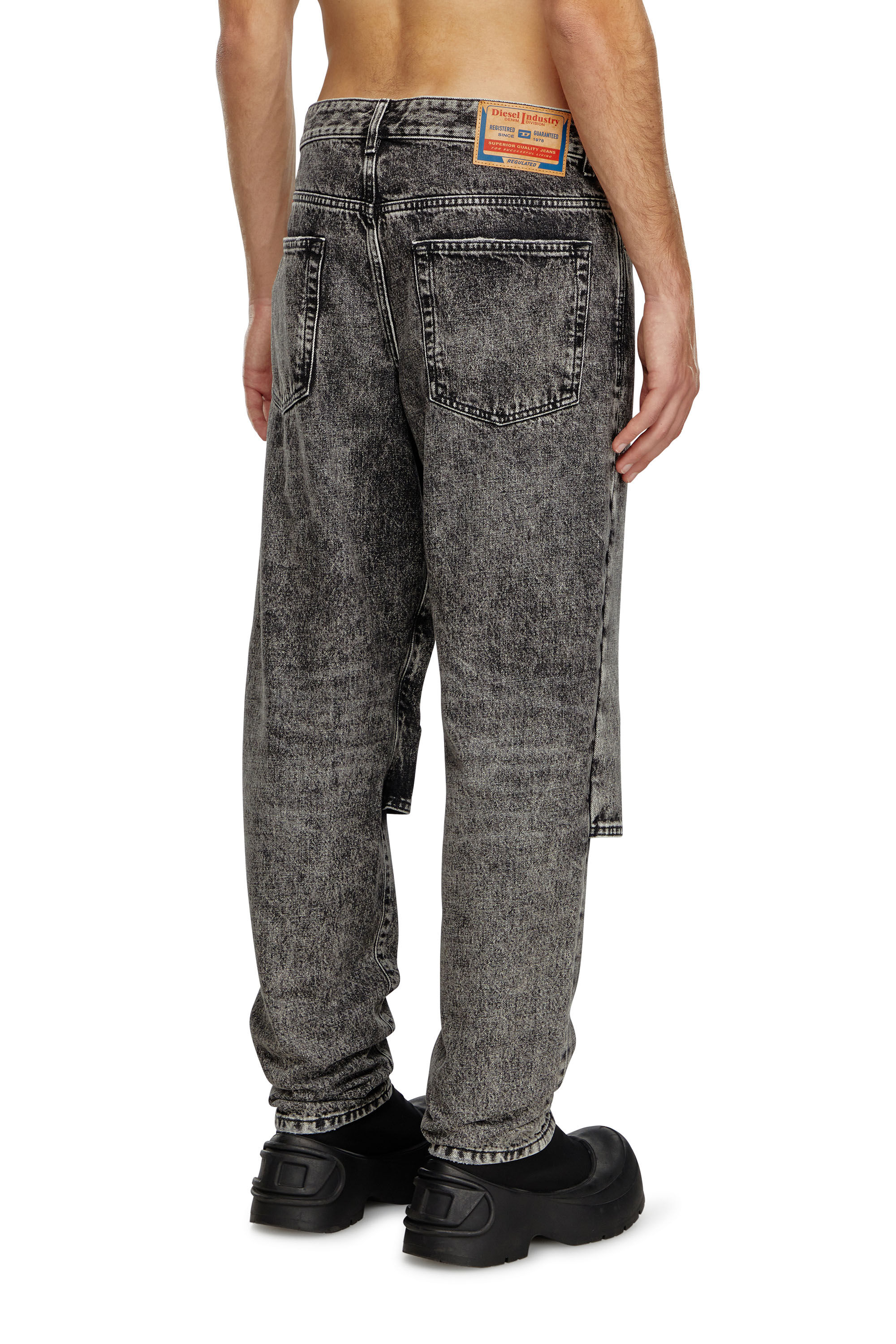 Diesel - Male's Straight Jeans D-Malon 0CBDE, Black/Dark Grey - 4