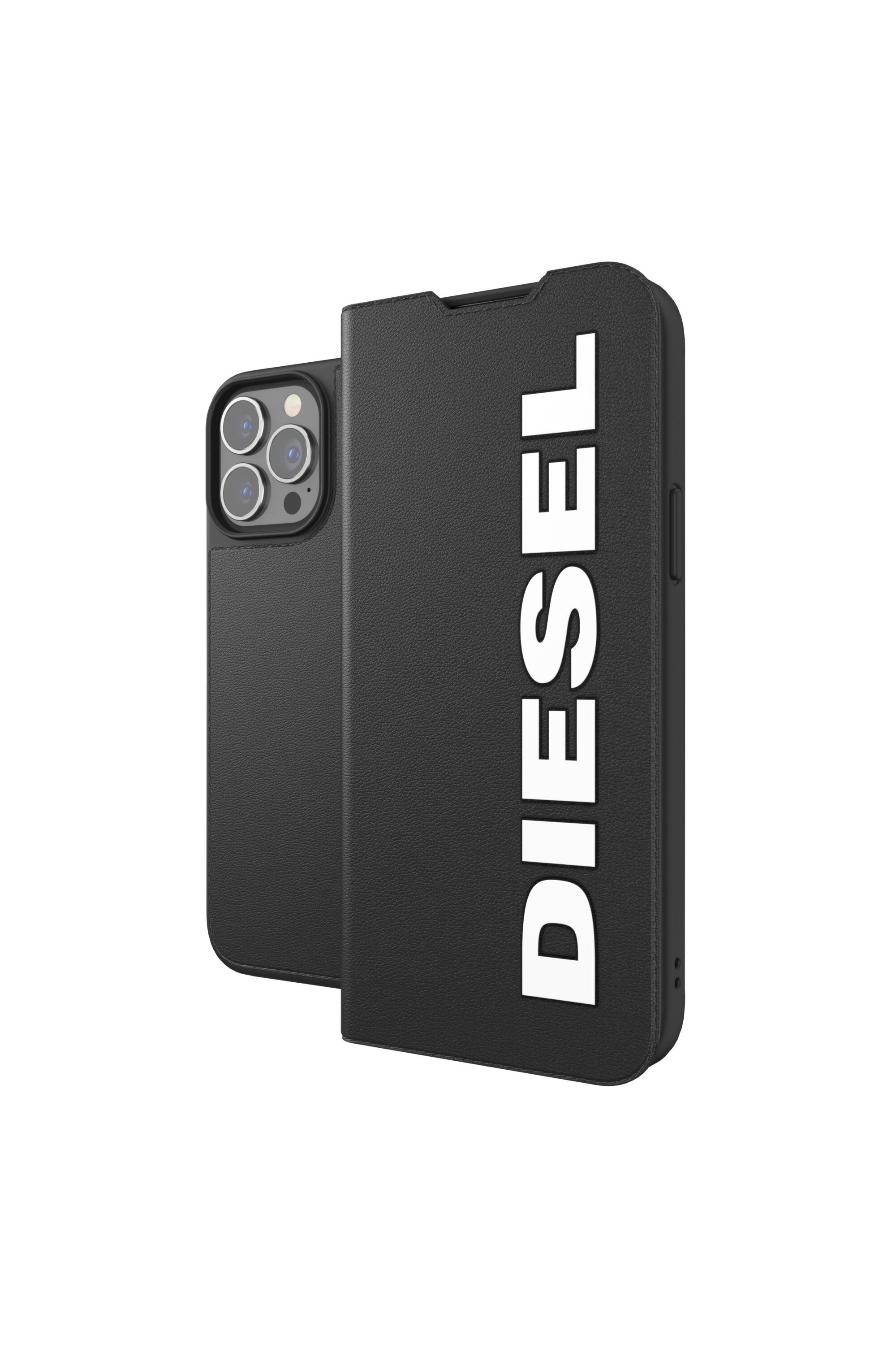 Diesel - 47158 BOOKLET CASE, Étui folio pur iPhone 13/13 Pro Mixte in Noir - 1