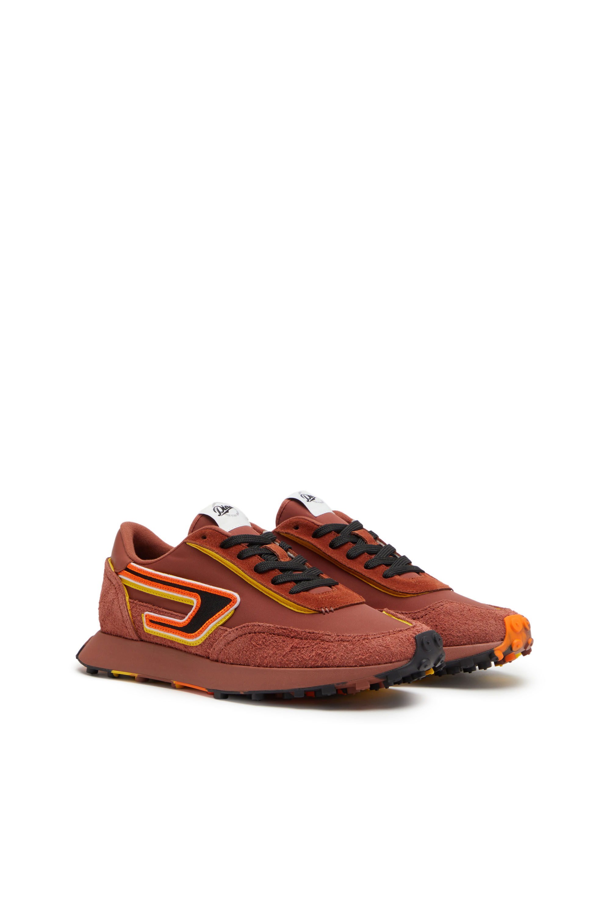 Diesel - S-RACER LC W, Female's S-Racer Lc W - Low-top sneakers in nylon and suede in Brown - 2
