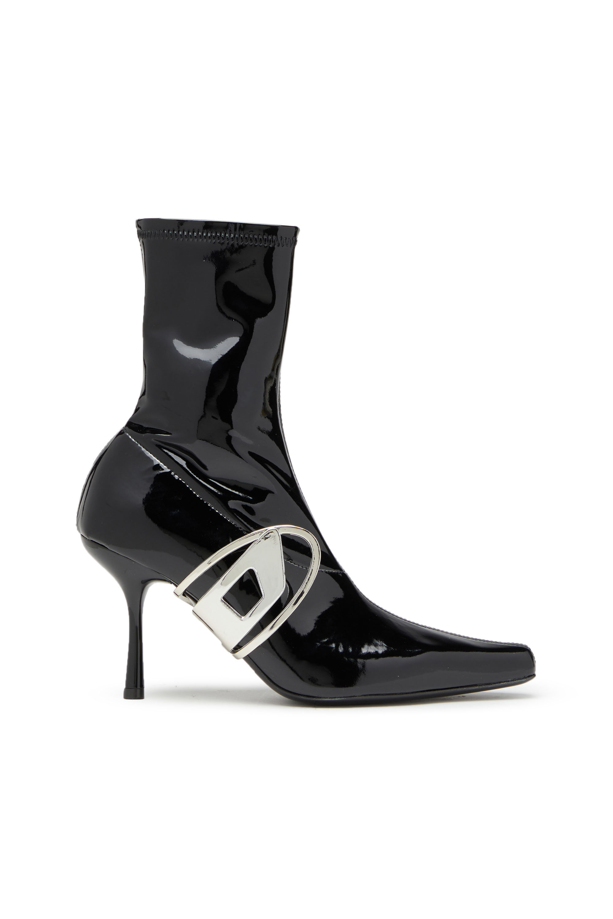 D ECLIPSE BT Woman Patent ankle boots with oval D plaque Diesel
