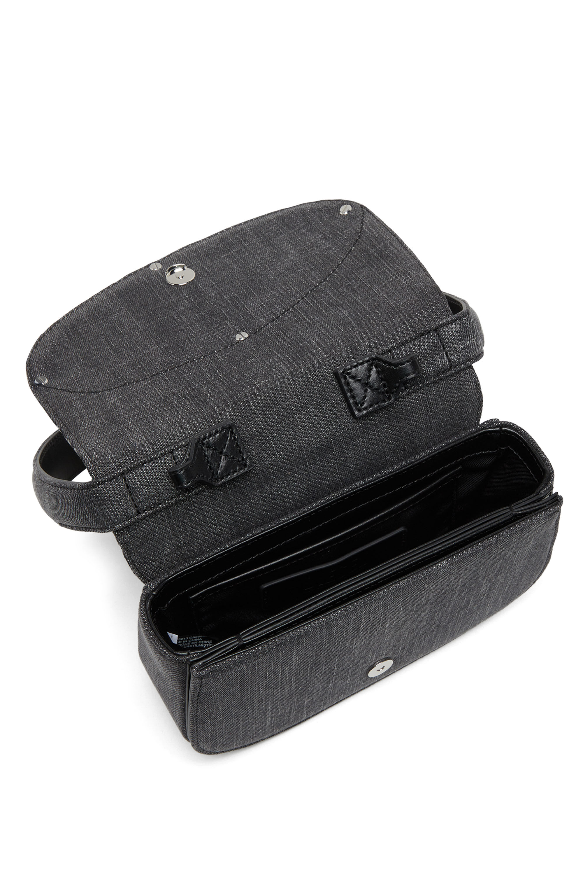 Diesel - 1DR, Female's 1DR Shoulder Bag - Iconic shoulder bag in padded denim in Black - 2
