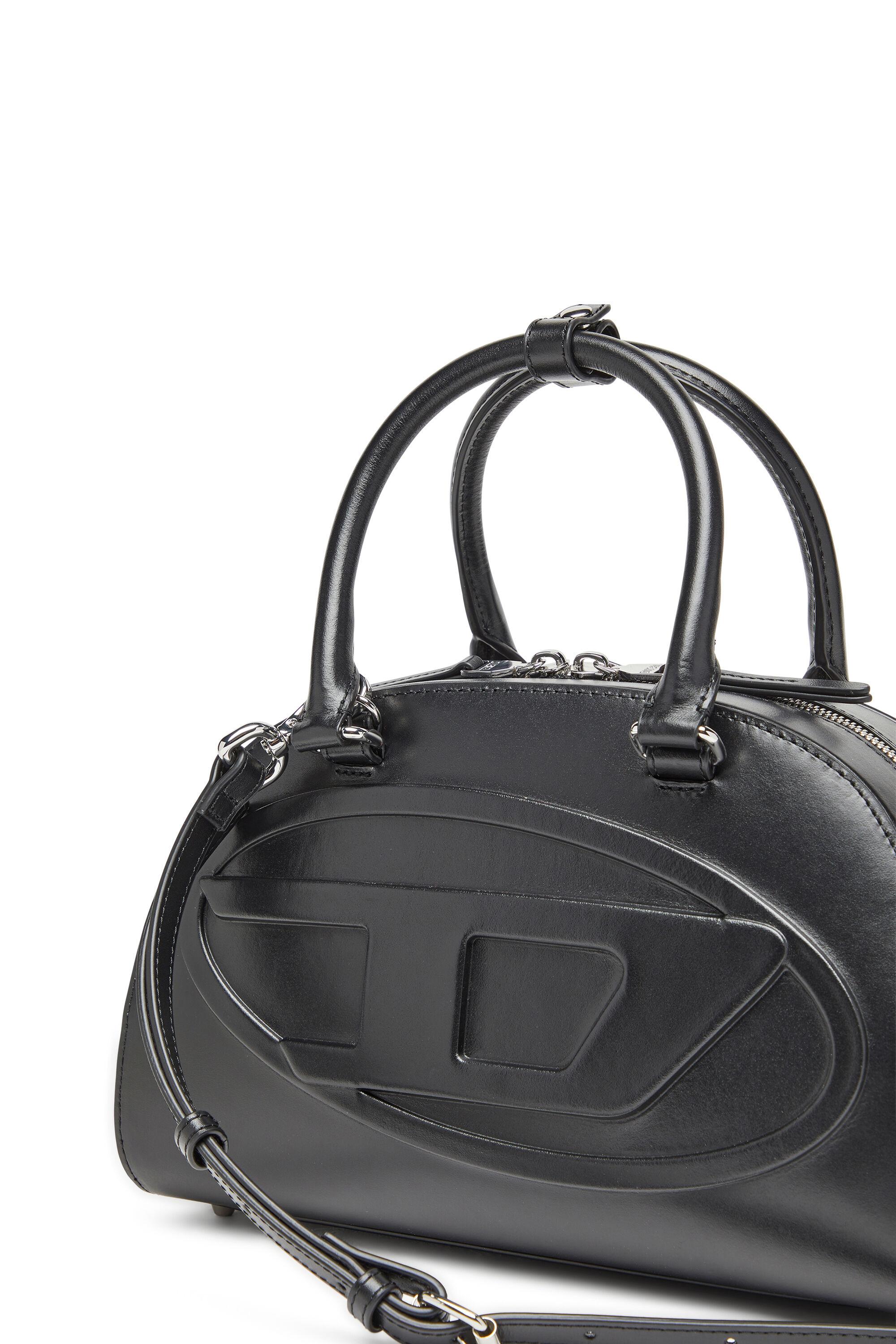 Diesel - 1DR DOME TOP HANDLE, Female's Leather bowling bag in Black - 5
