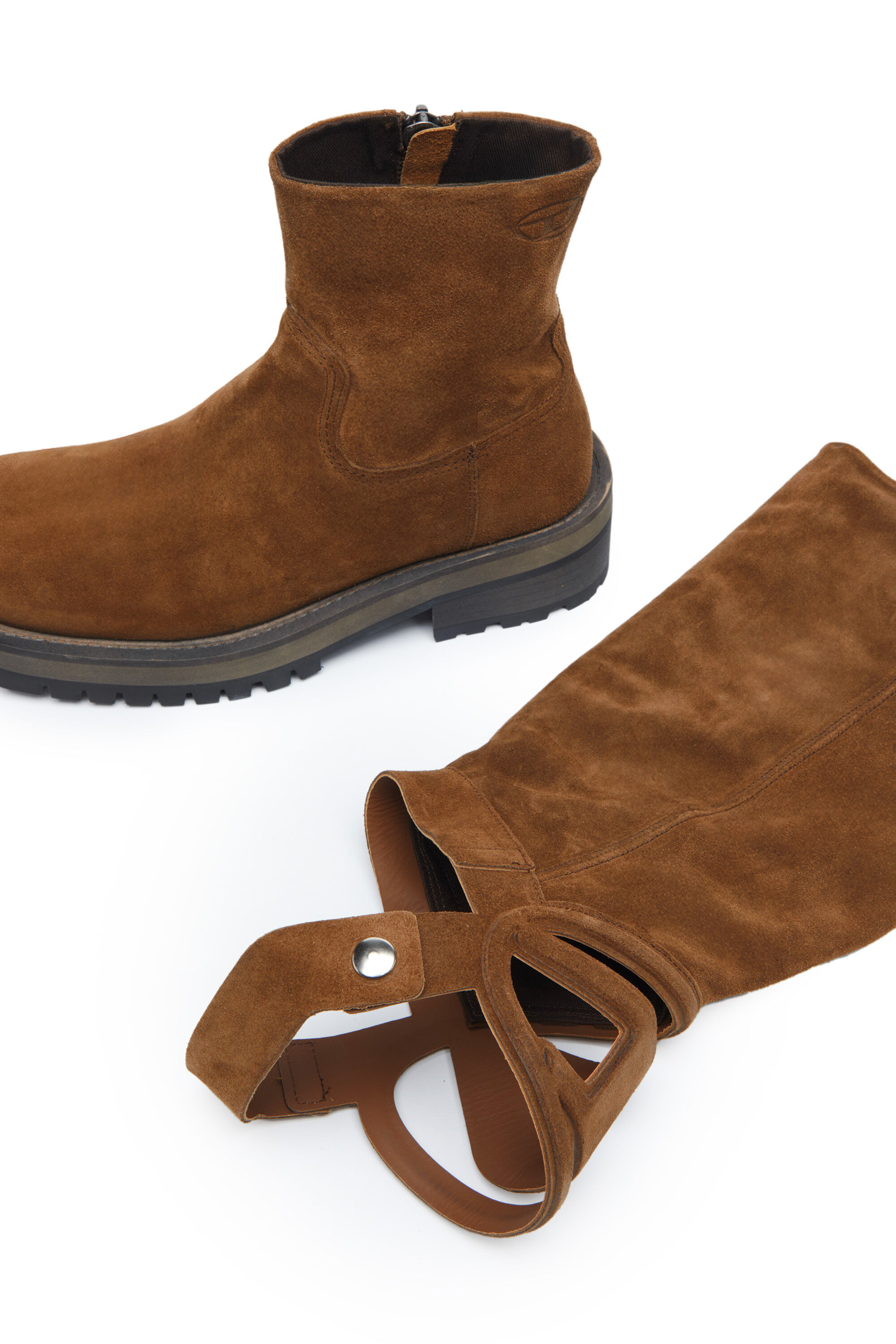 Diesel - D-TEXAN 2IN1 CH, Female's D-Texan-High and low Texan biker boot in Brown - 4