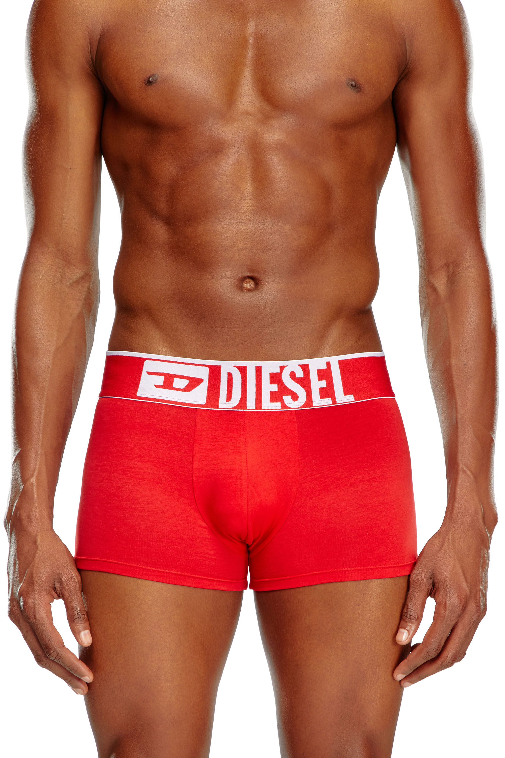 Diesel - UMBX-DAMIENTHREEPACK-5.5EL, Male's 3-pack of boxer briefs with cut-off logo in Black/Red - 1