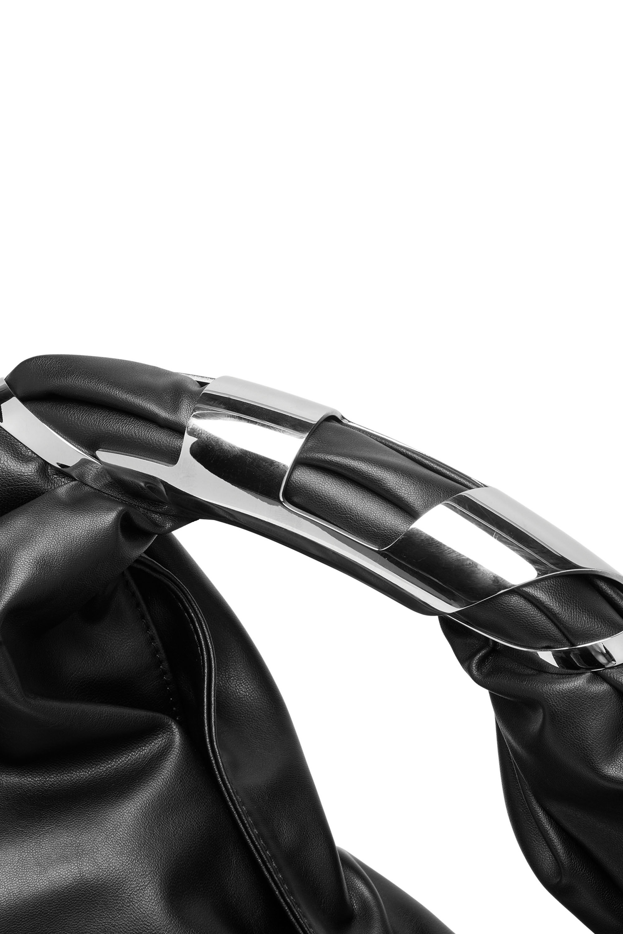 Women's Grab-D S-Hobo bag with Oval D handle | Black | Diesel Women's Grab-D S-Hobo bag with Oval D handle | Black | Diesel